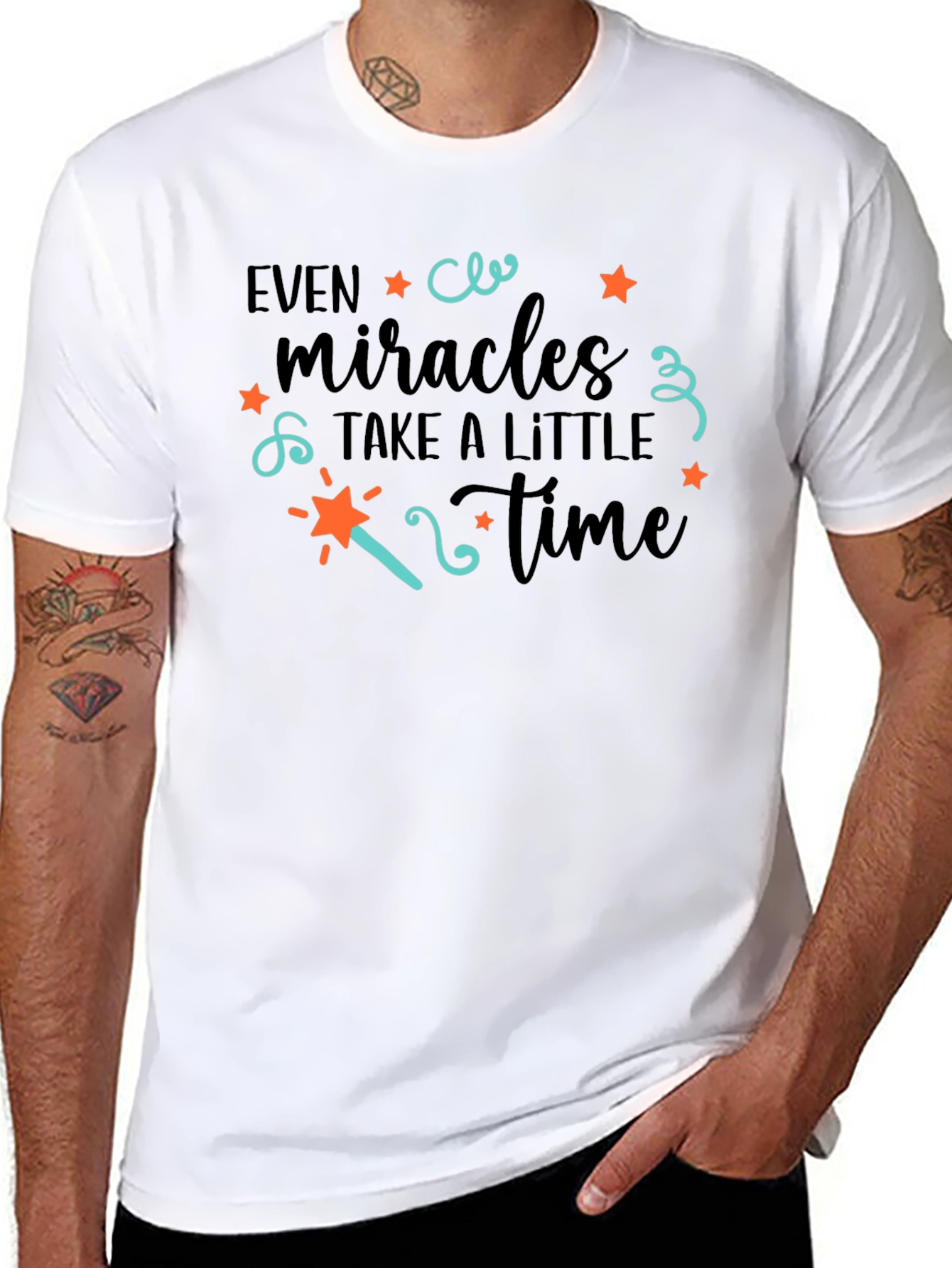 Even Miracles Take Time Graphic Tee