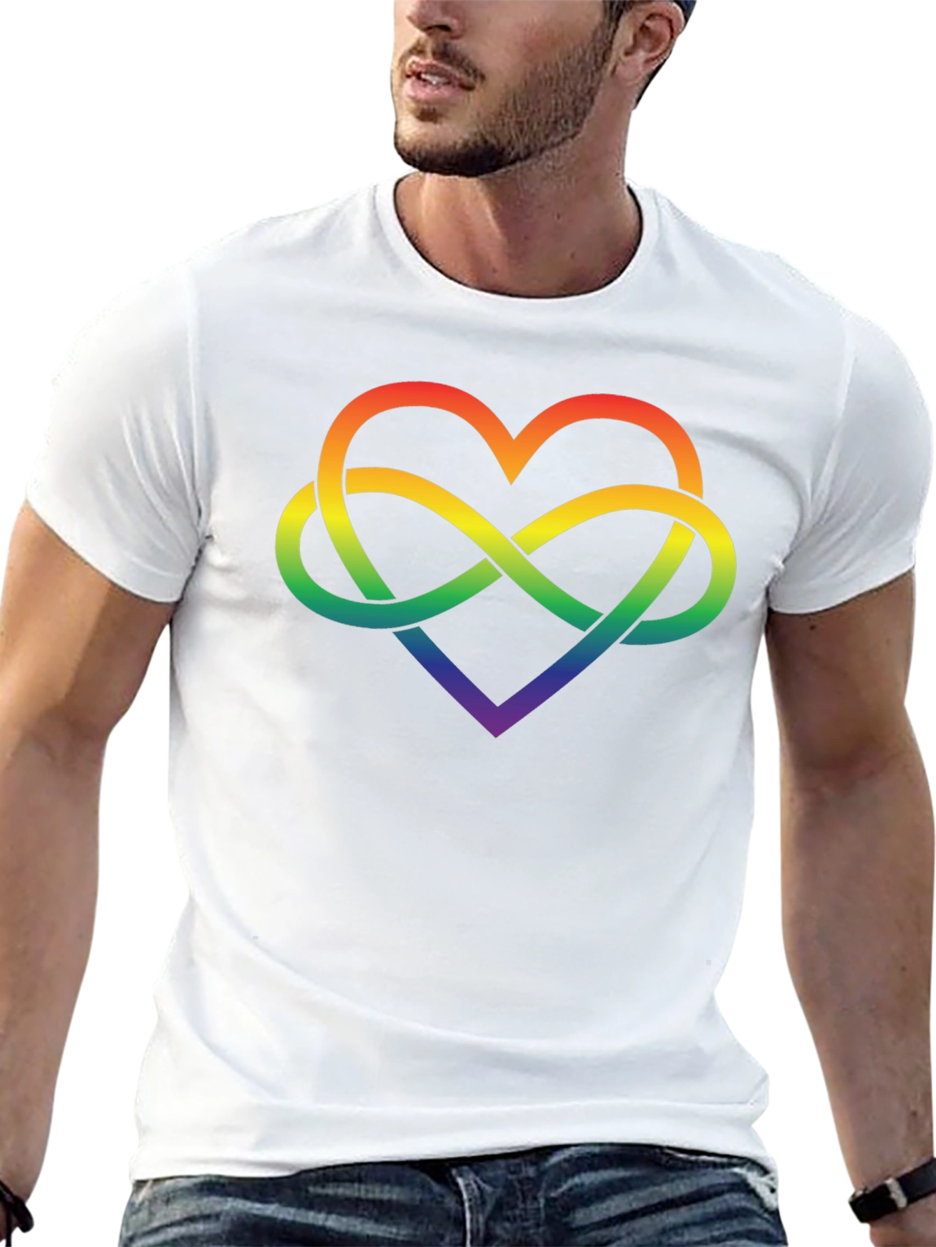 Rainbow Infinity Heart Graphic Tee