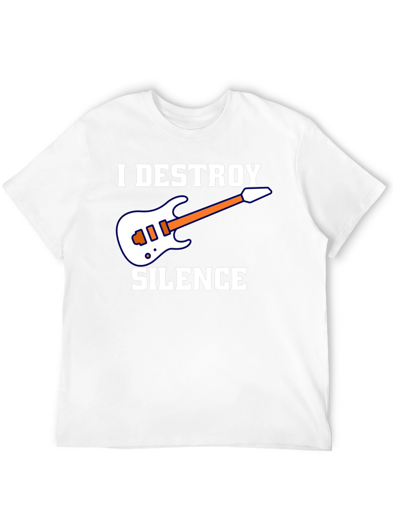 I Destroy Silence Guitar Graphic T-Shirt - Black