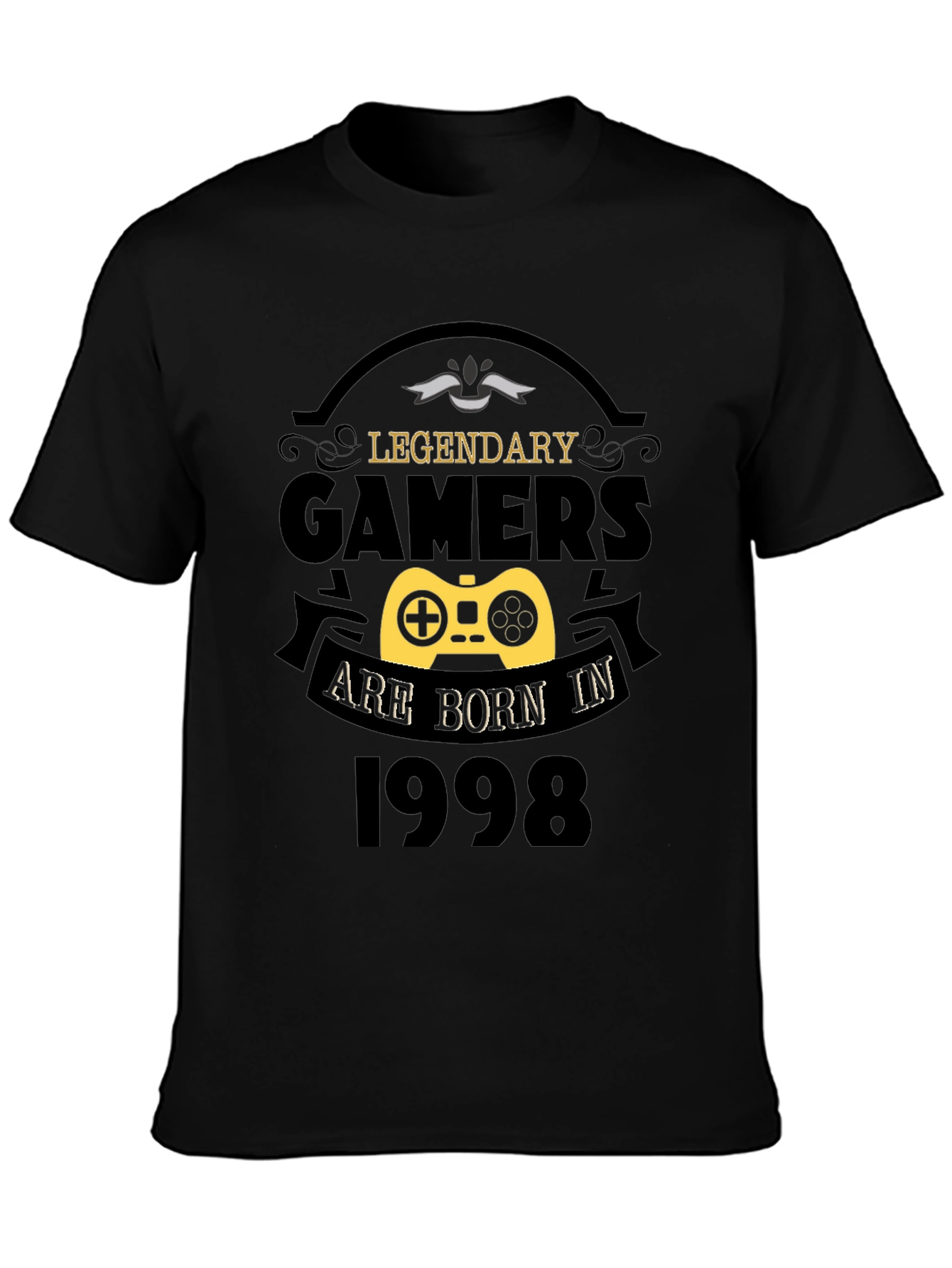Legendary Gamers Born in 1998 Black T-Shirt