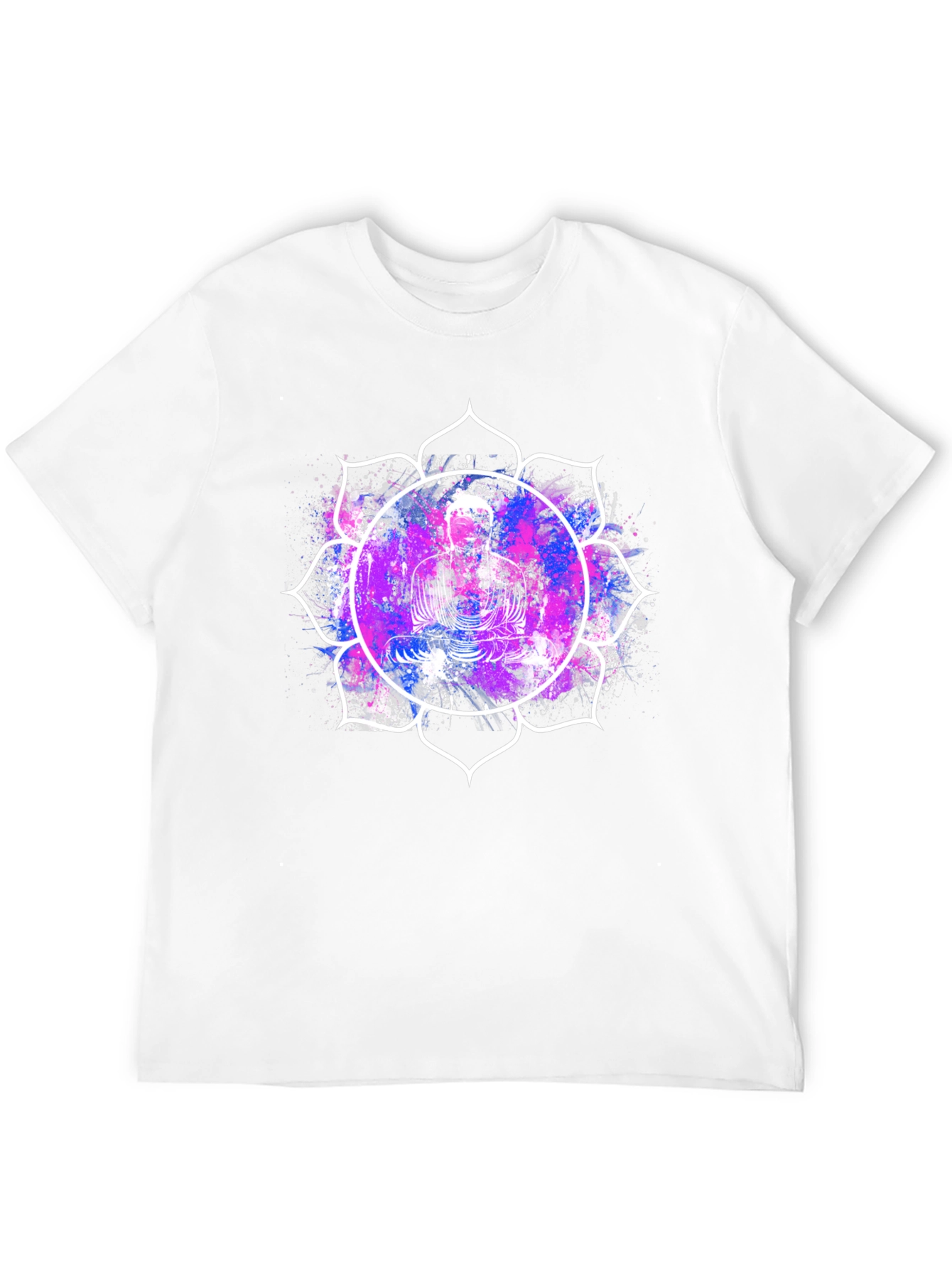 Buddha Lotus Graphic Tee - Black