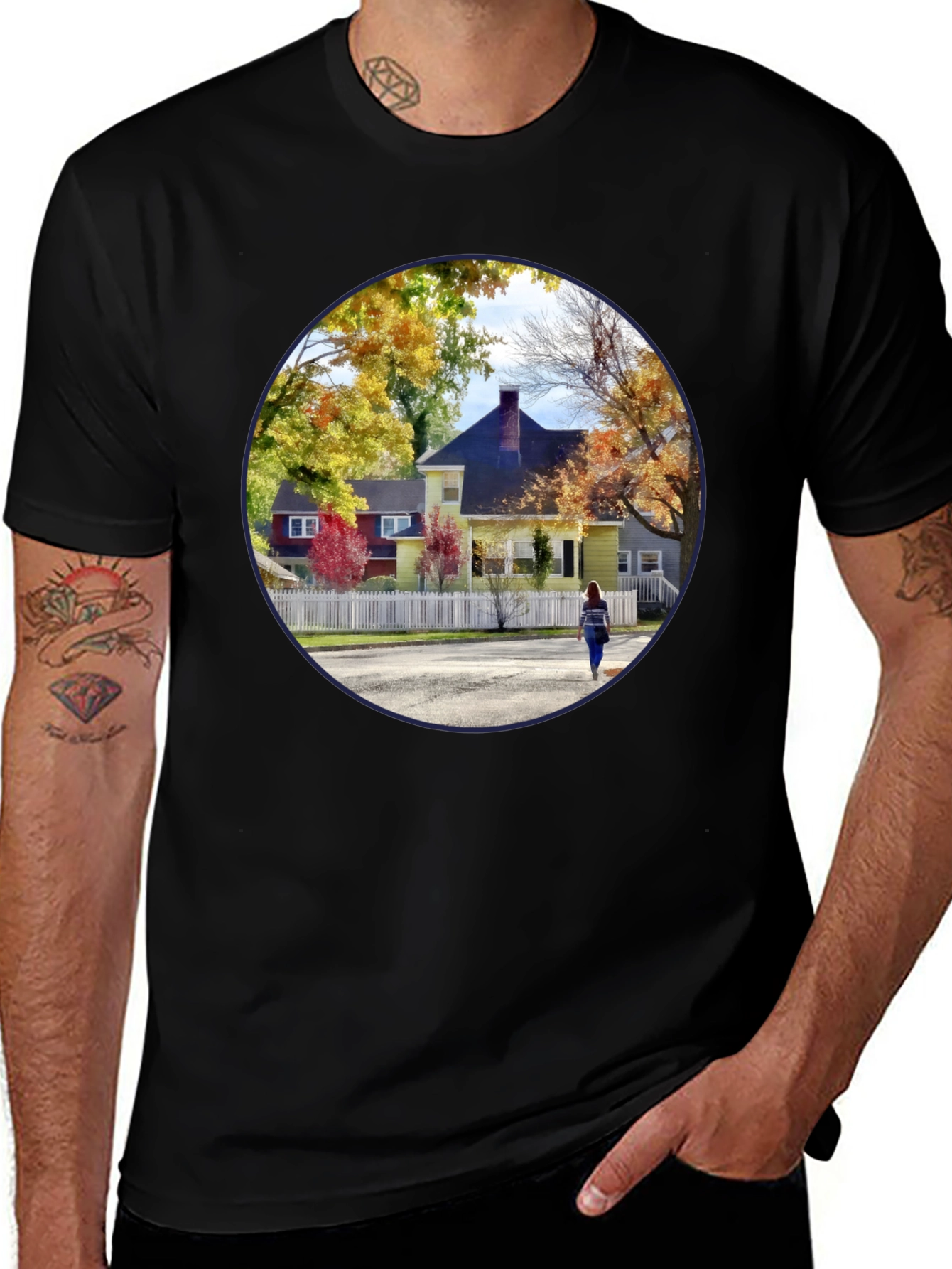 Fall House Graphic T-Shirt