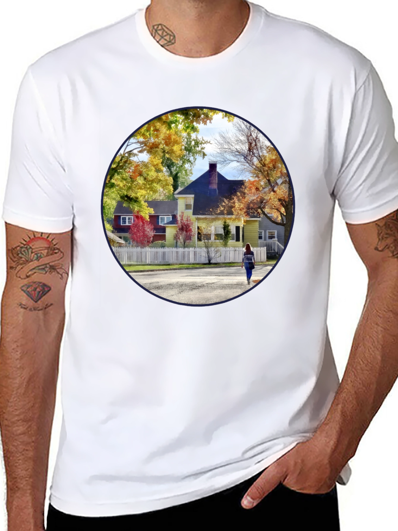 Fall House Graphic T-Shirt