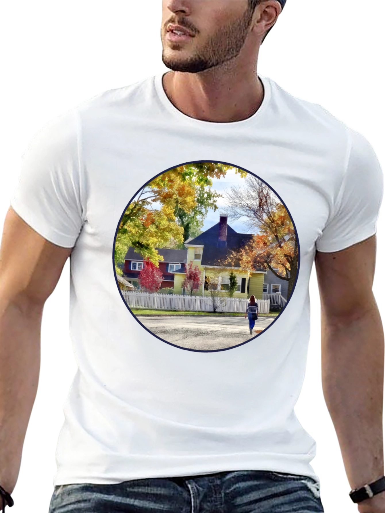 Fall House Graphic T-Shirt