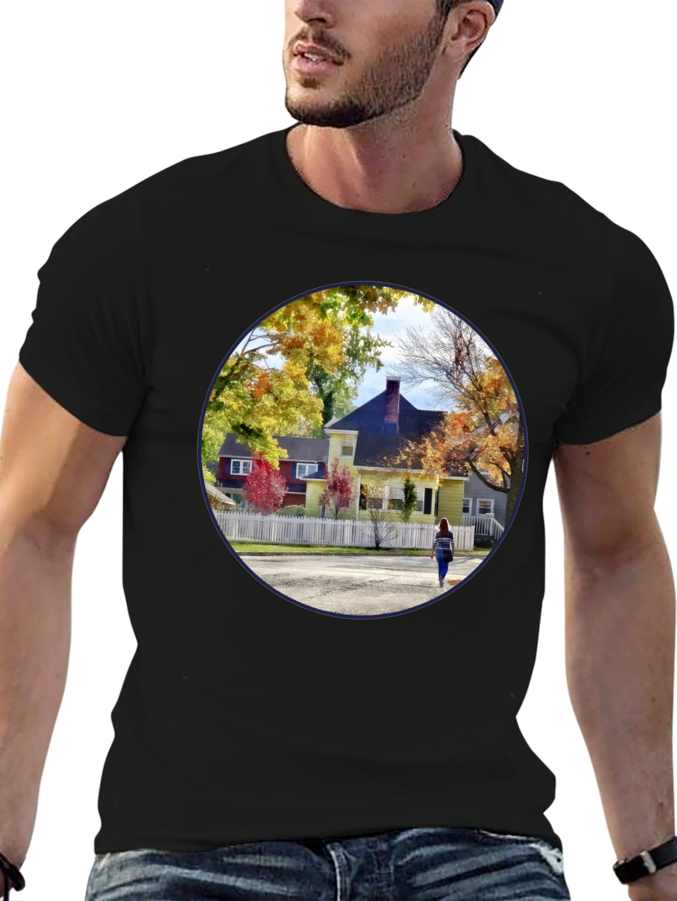 Fall House Graphic T-Shirt