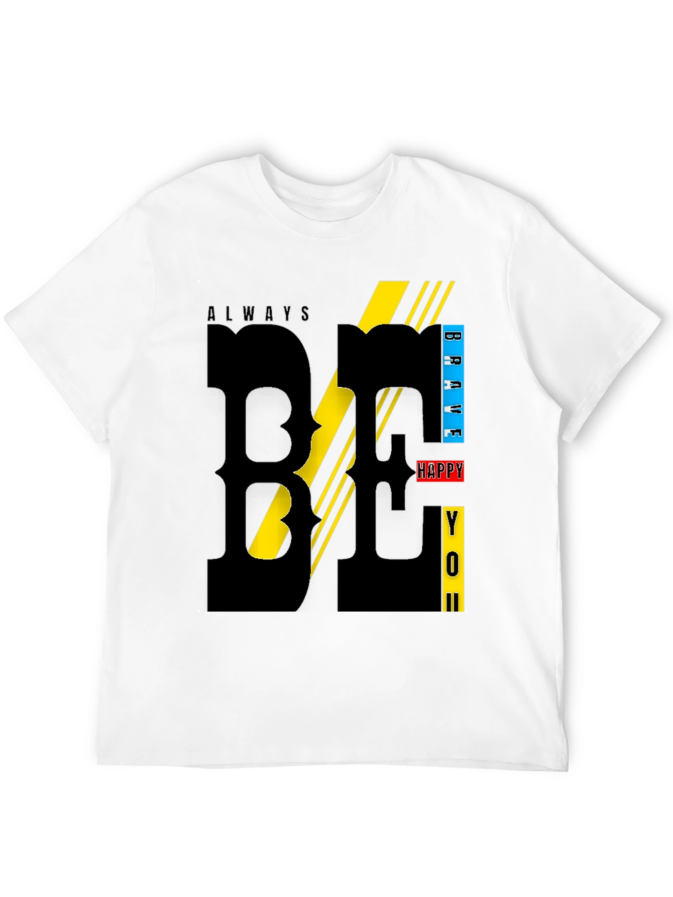Stylish Black T-Shirt with Bold BE YOU Design