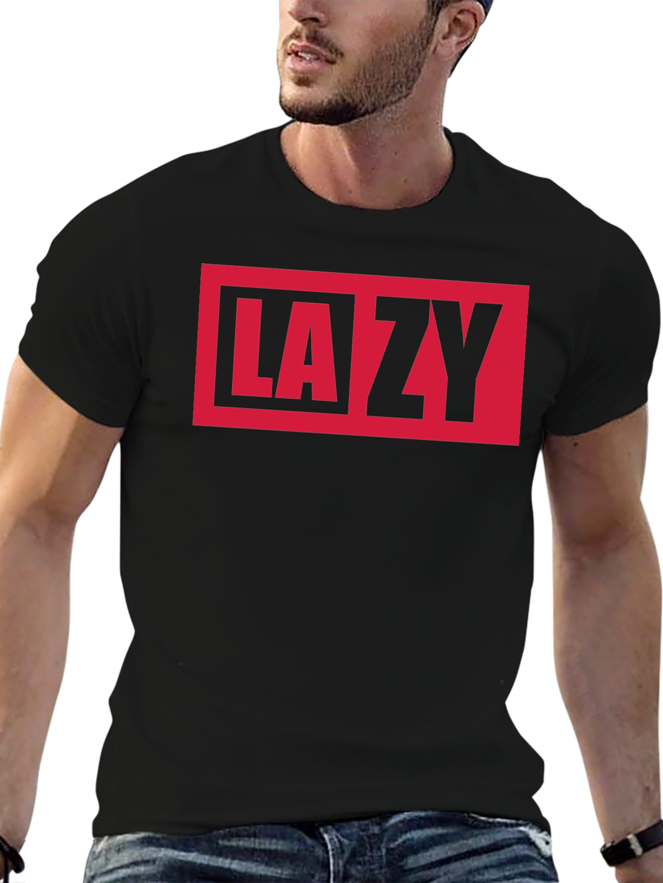 Lazy Graphic Print T-Shirt