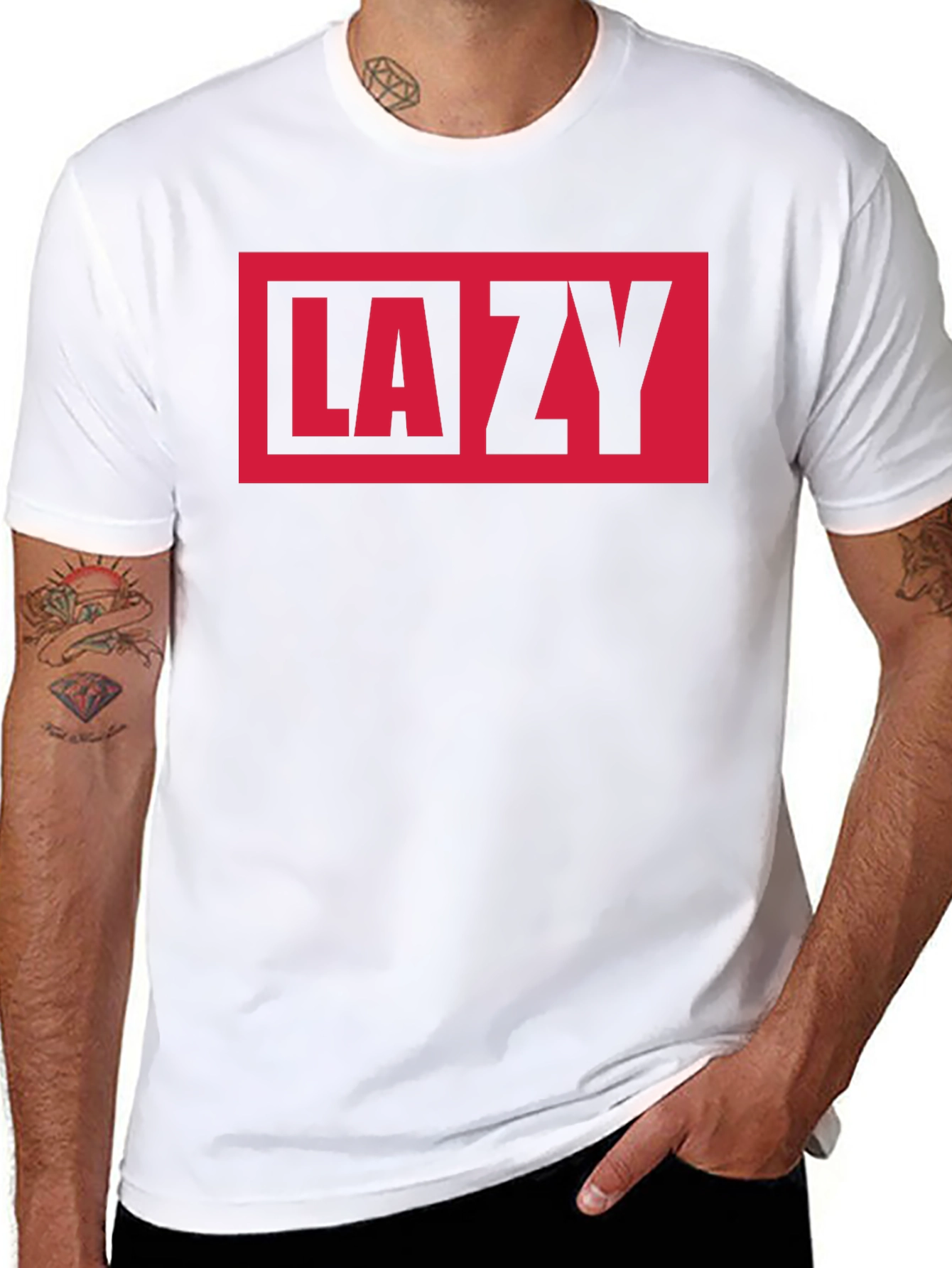 Lazy Graphic Print T-Shirt