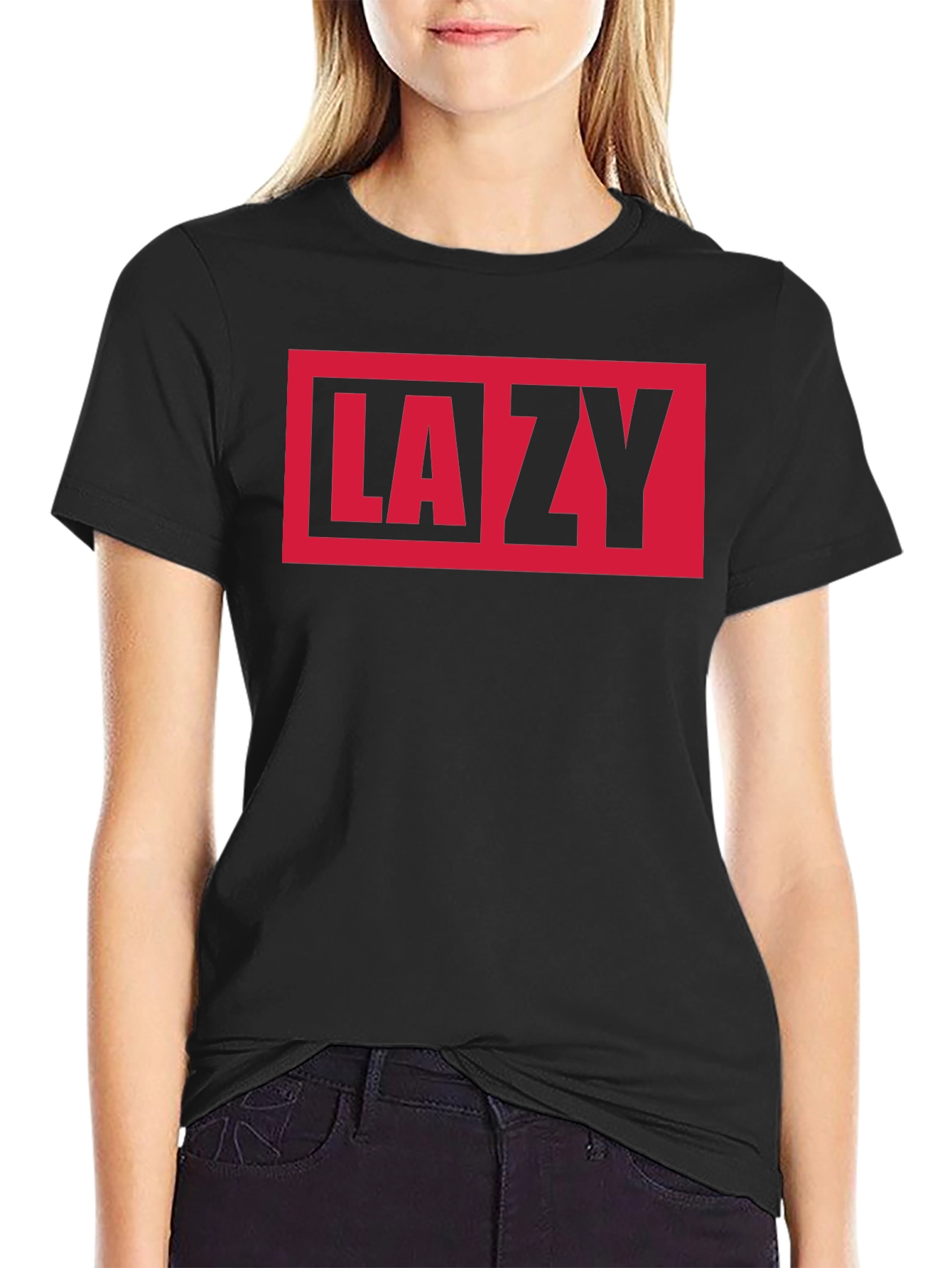 Lazy Graphic Print T-Shirt