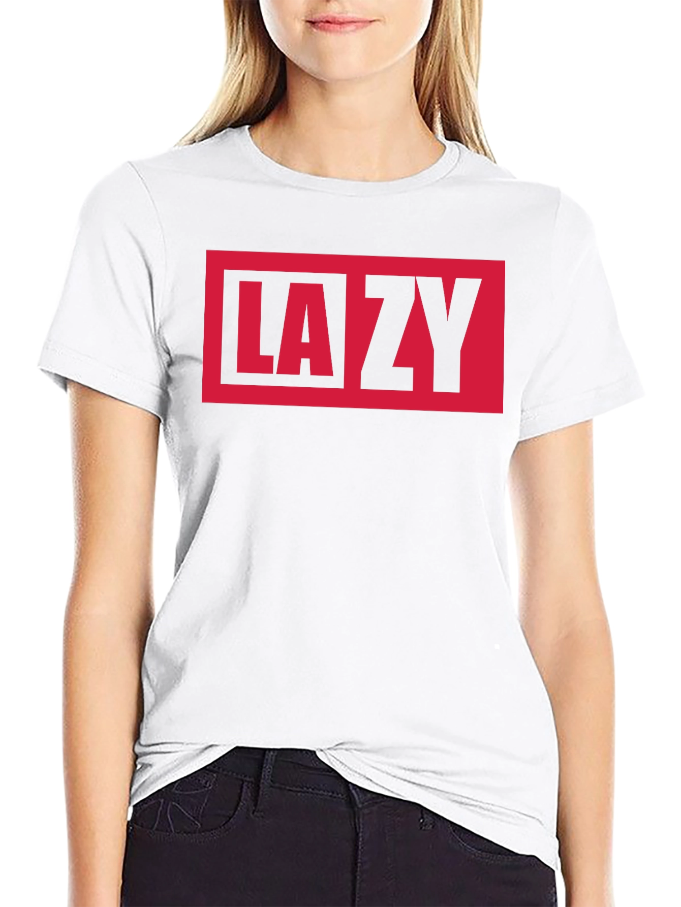 Lazy Graphic Print T-Shirt
