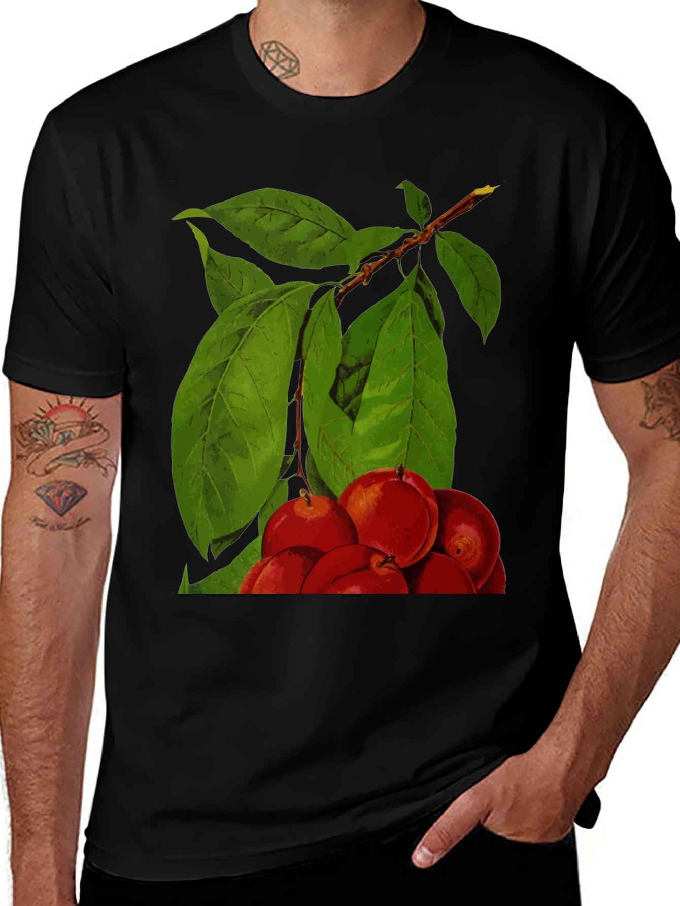 Fruit Tree Graphic Tee - Black