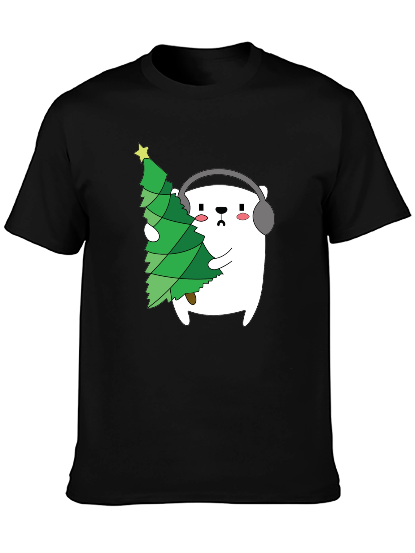 Bear with Christmas Tree Graphic Tee