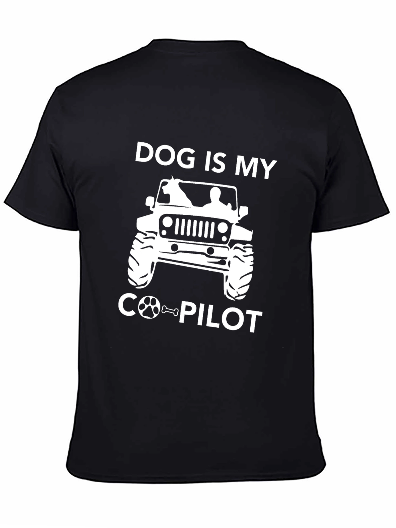 Dog is My Co-Pilot Black T-Shirt