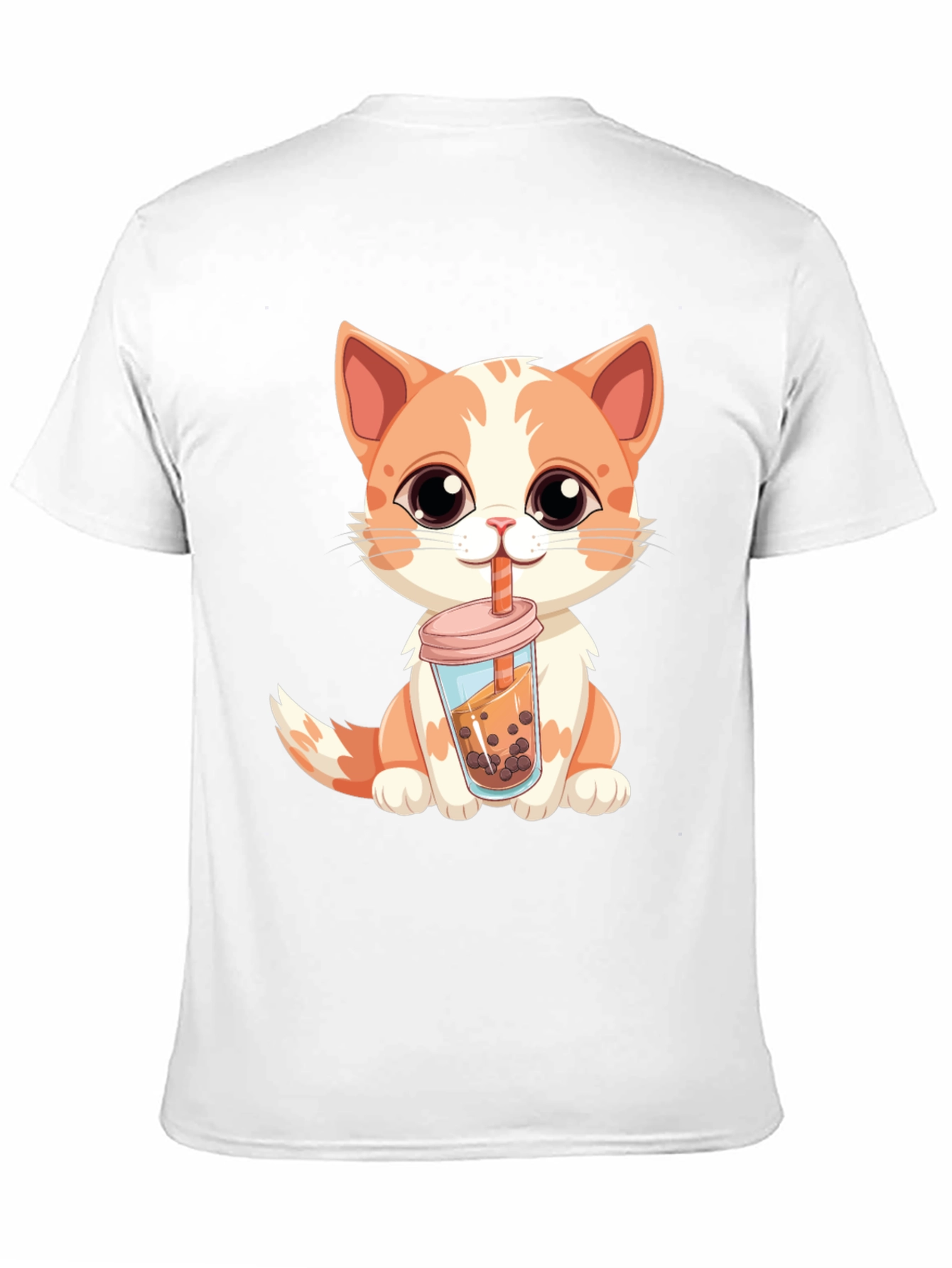 Cute Cat Boba Tea T-Shirt - Kawaii Kitten Design