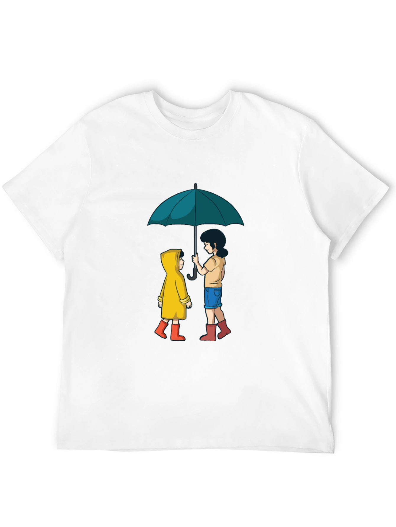 Umbrella Sharing Graphic Black T-Shirt