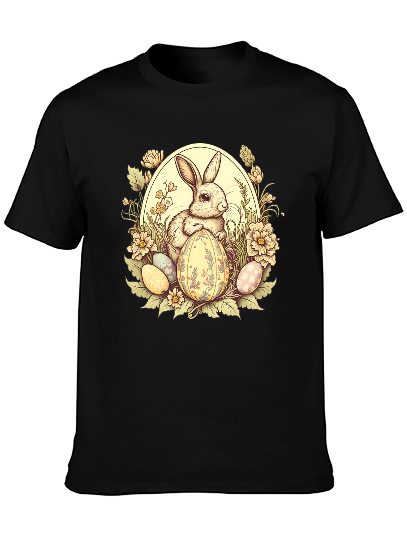 Easter Bunny Floral Egg T-Shirt