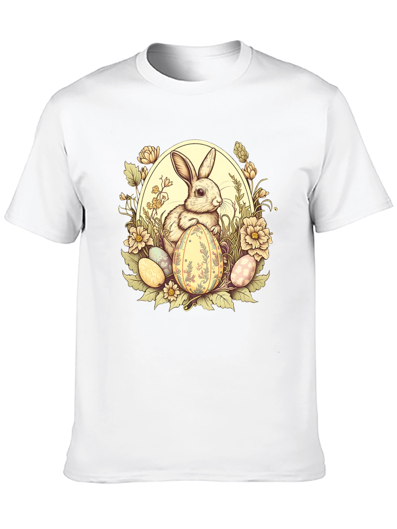 Easter Bunny Floral Egg T-Shirt
