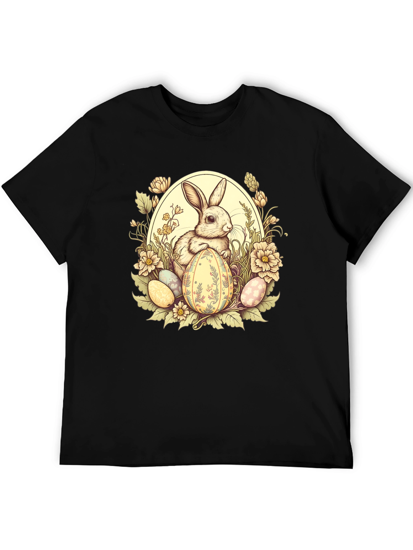 Easter Bunny Floral Egg T-Shirt
