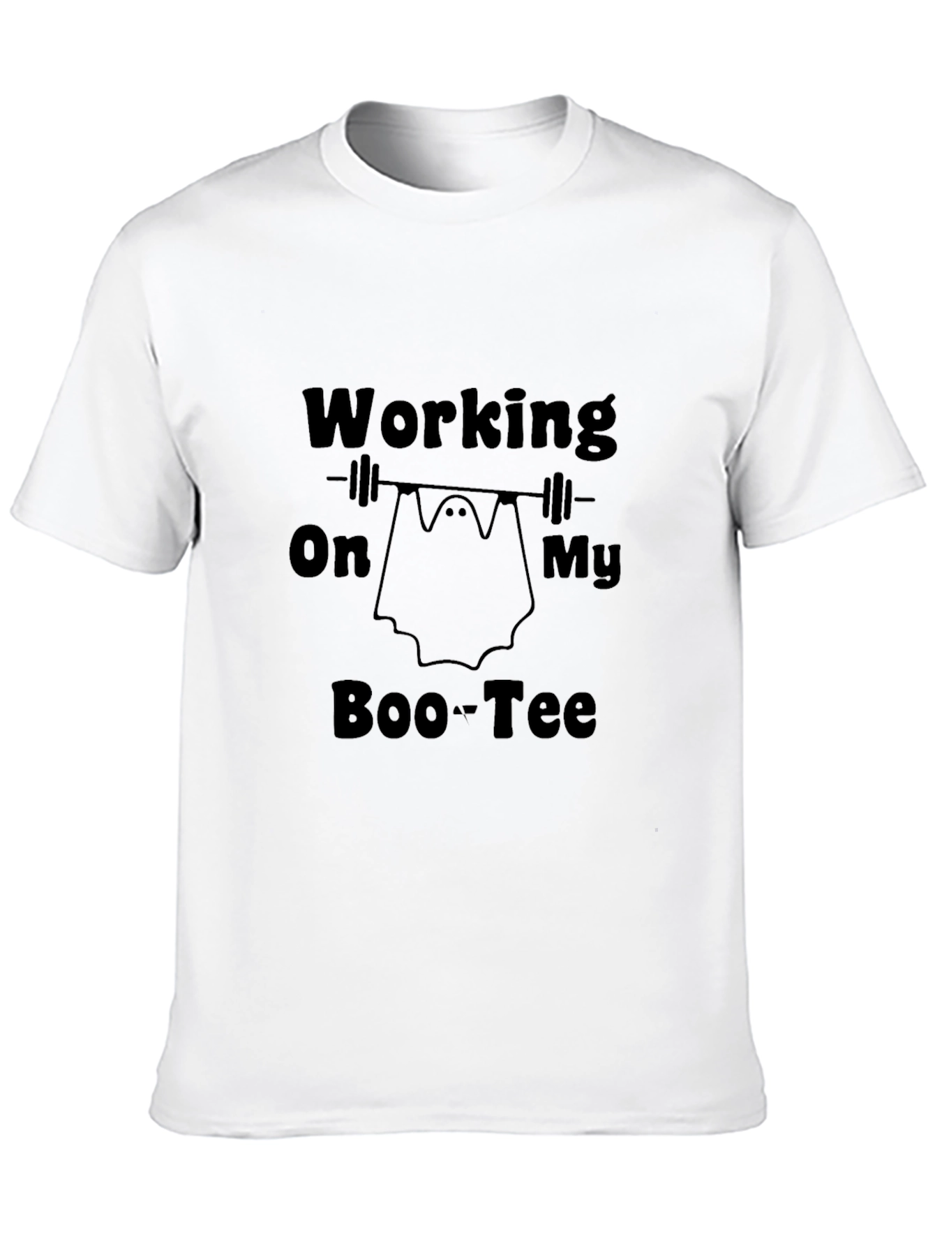 Working on My Boo-tee Halloween Ghost T-Shirt