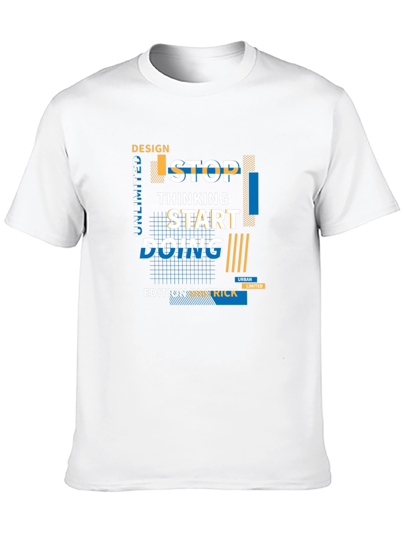 Urban Design Graphic Tee - Stop Thinking Start Doing!