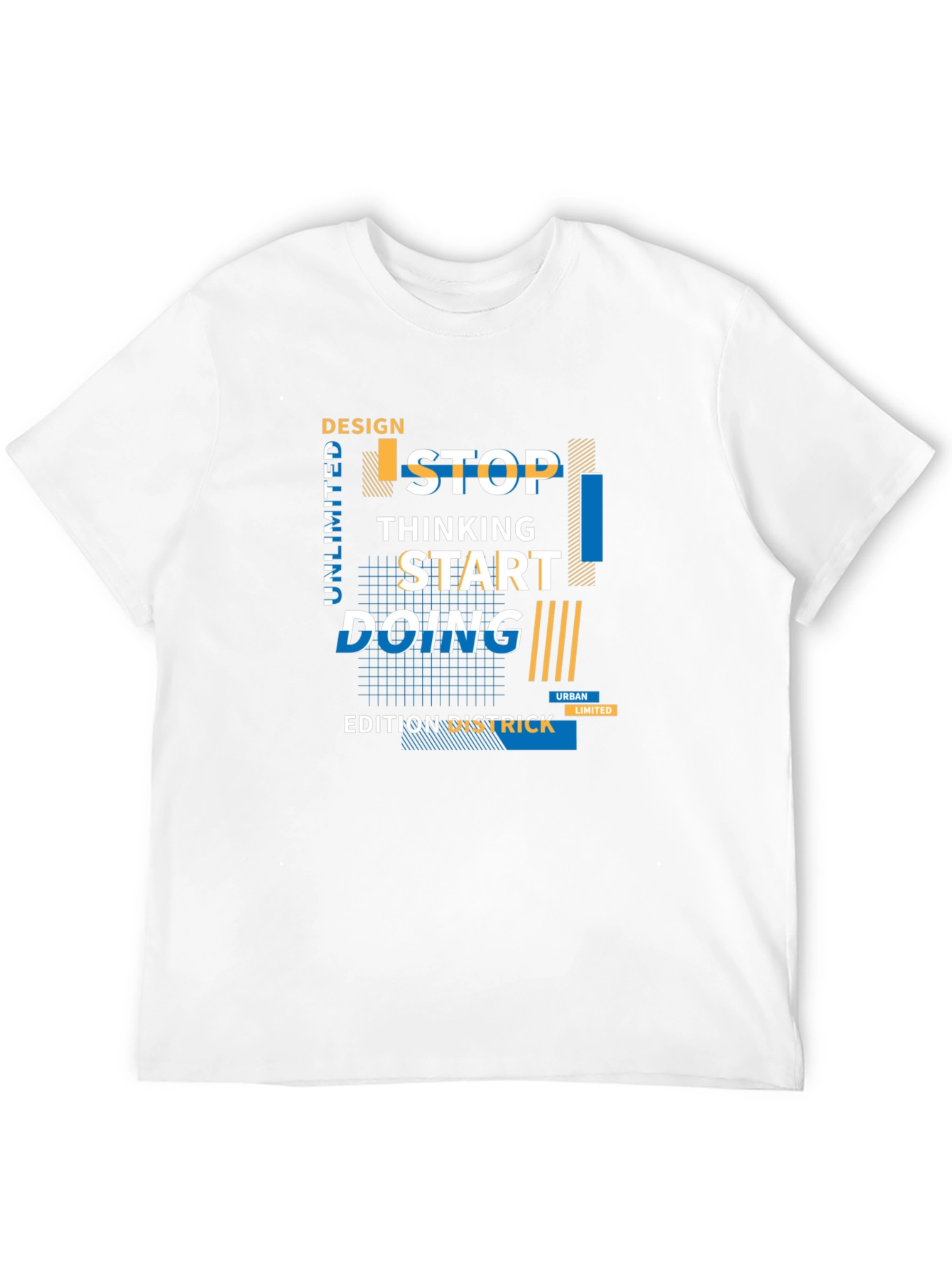 Urban Design Graphic Tee - Stop Thinking Start Doing!