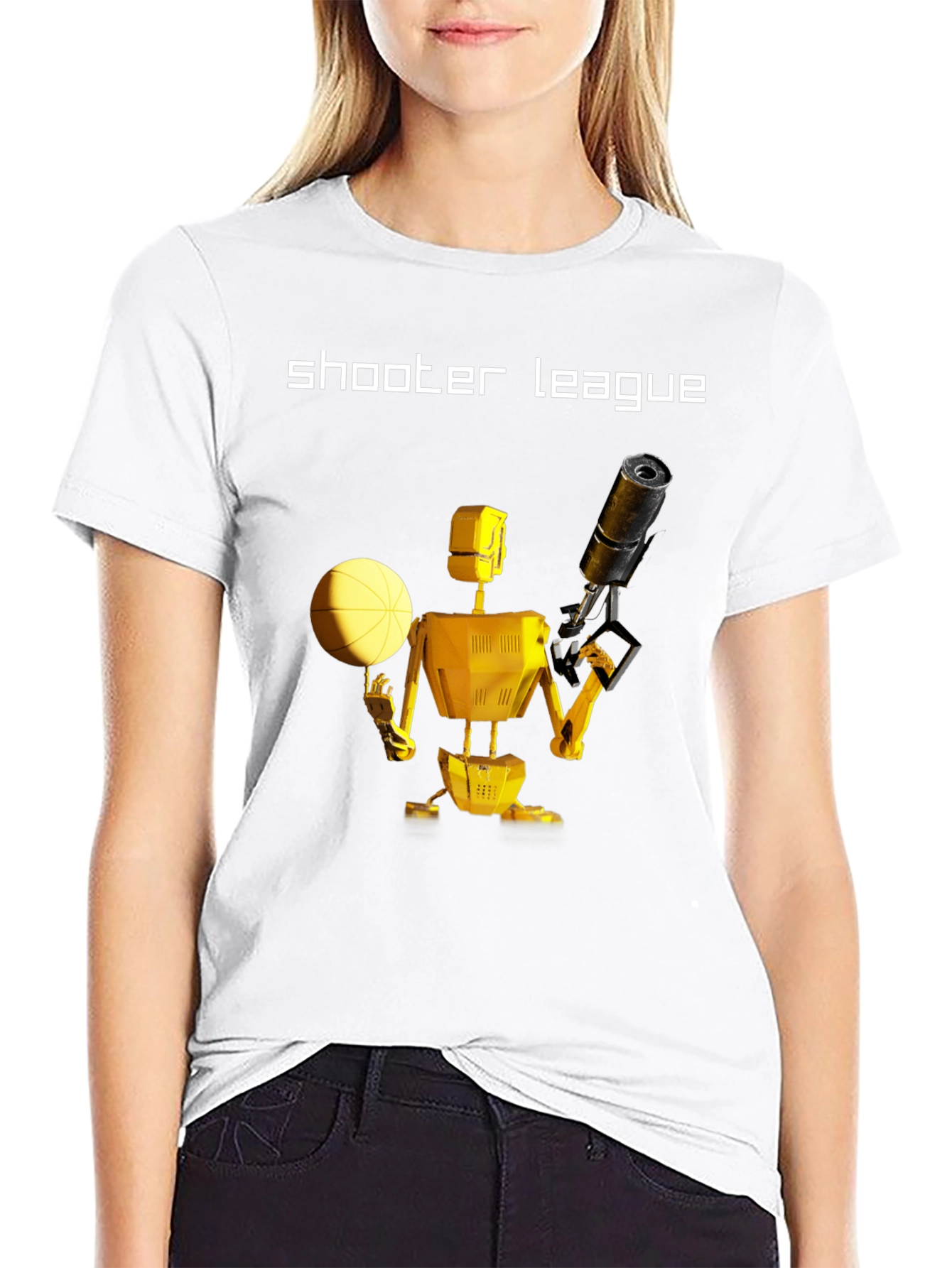 Shooter League Robot Basketball T-Shirt