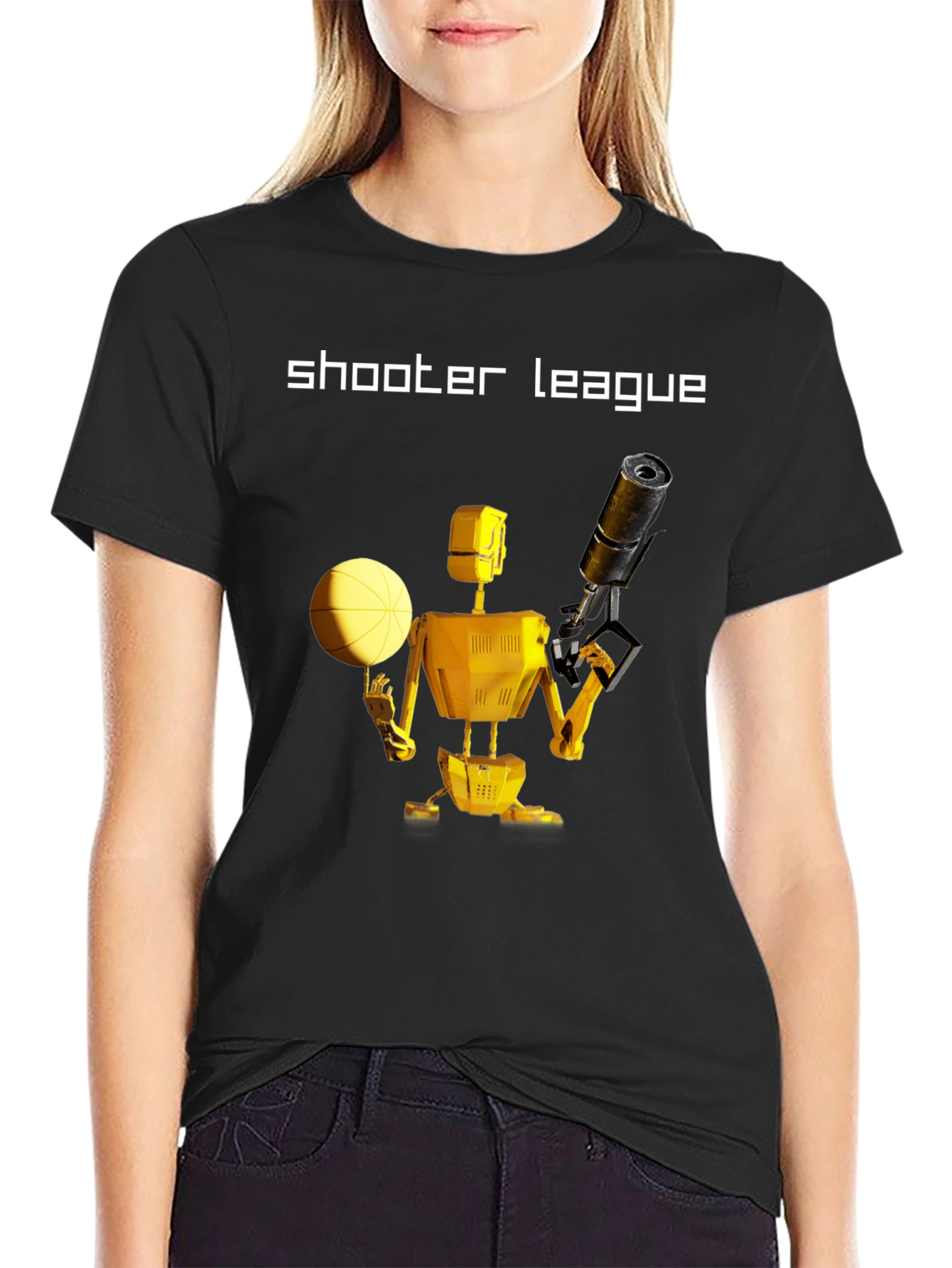 Shooter League Robot Basketball T-Shirt