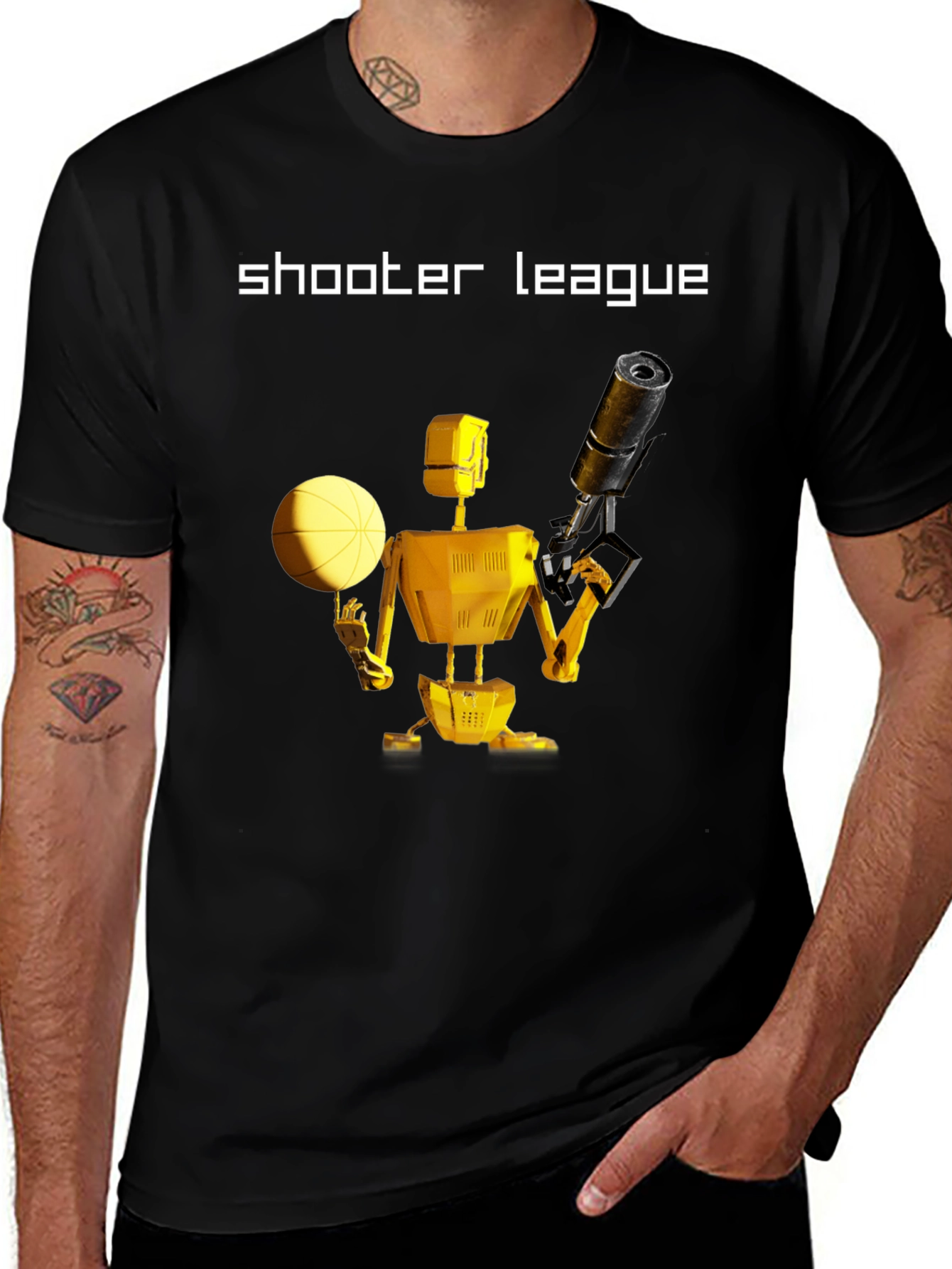 Shooter League Robot Basketball T-Shirt