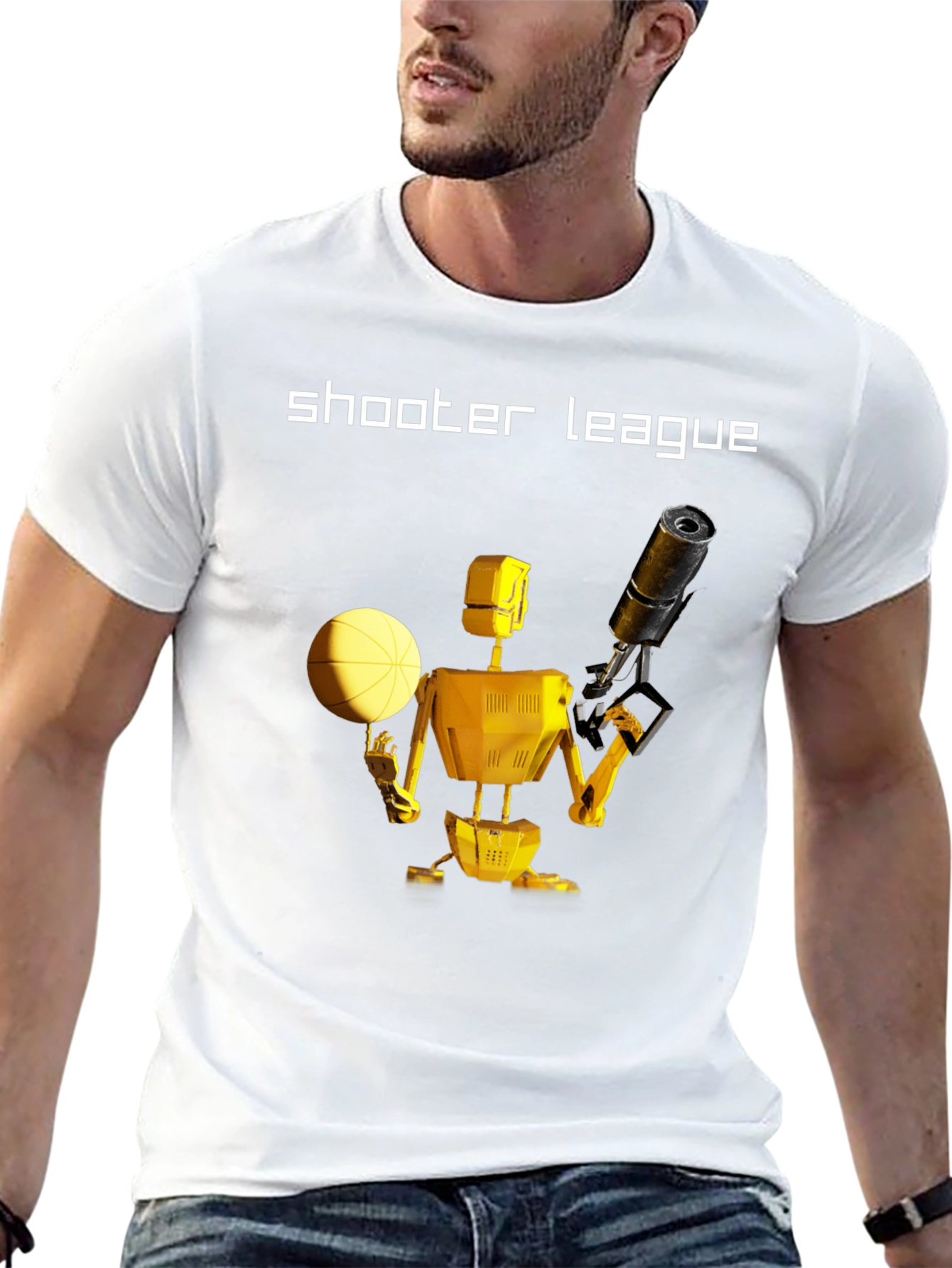 Shooter League Robot Basketball T-Shirt