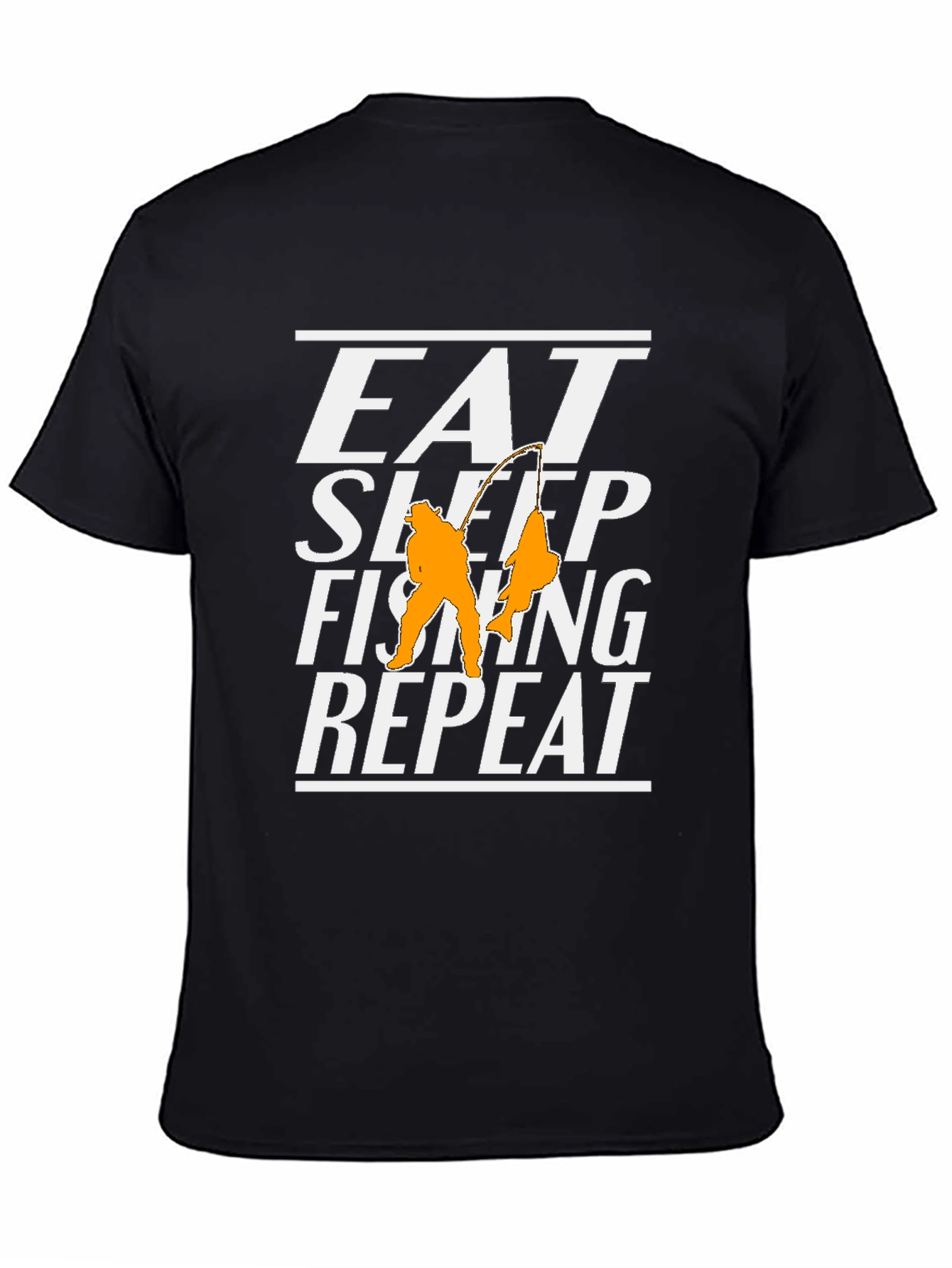 Eat Sleep Fishing Repeat Black T-Shirt