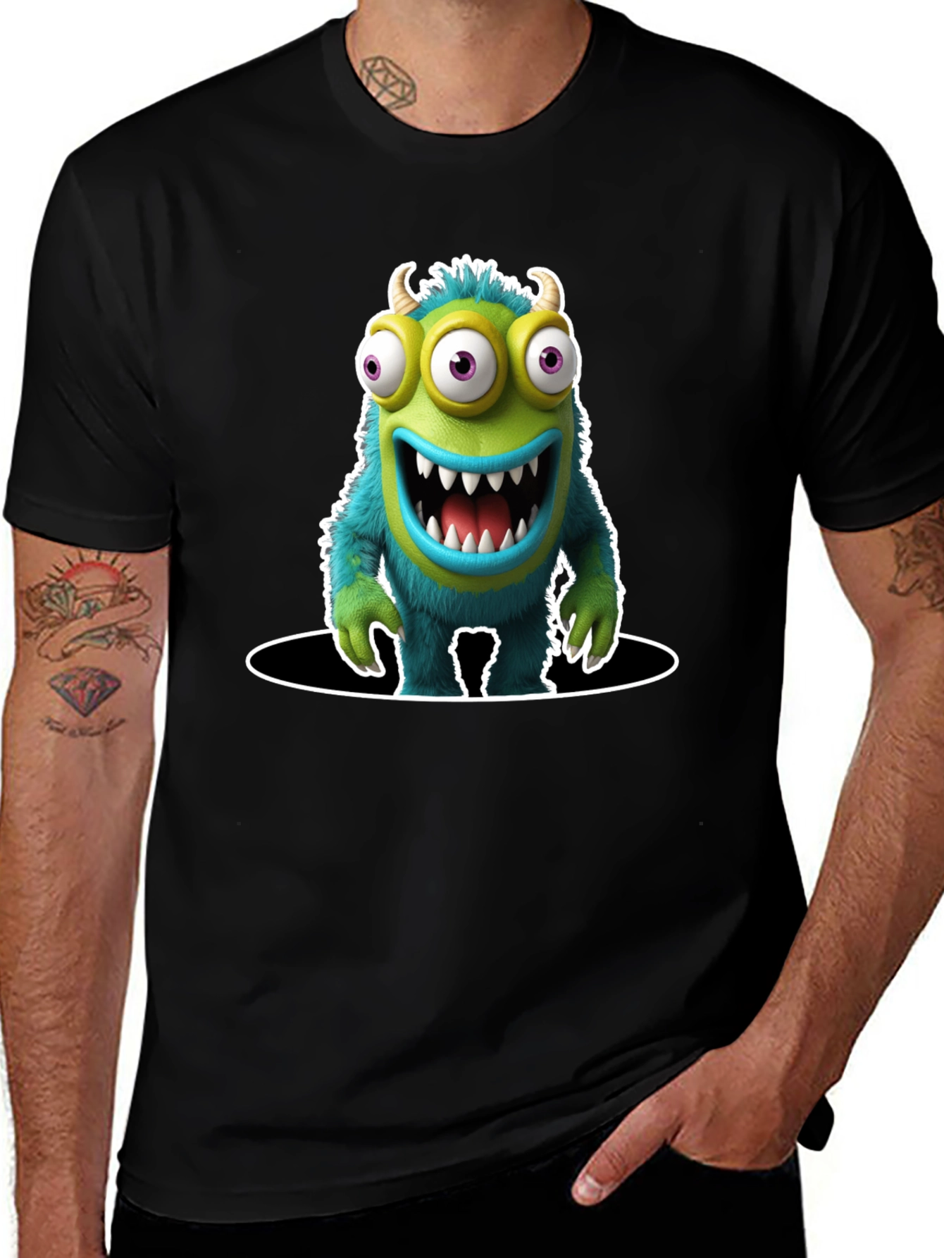 Monster Graphic T-Shirt - Quirky & Fun Design
