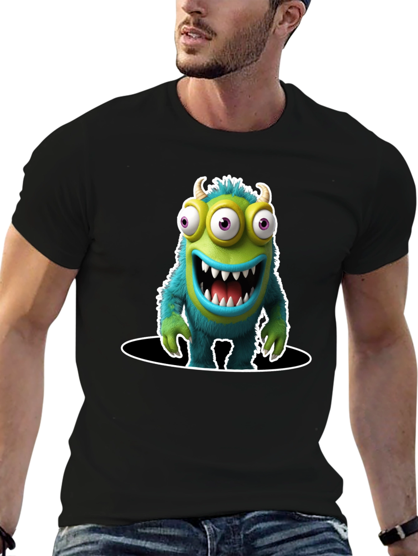 Monster Graphic T-Shirt - Quirky & Fun Design