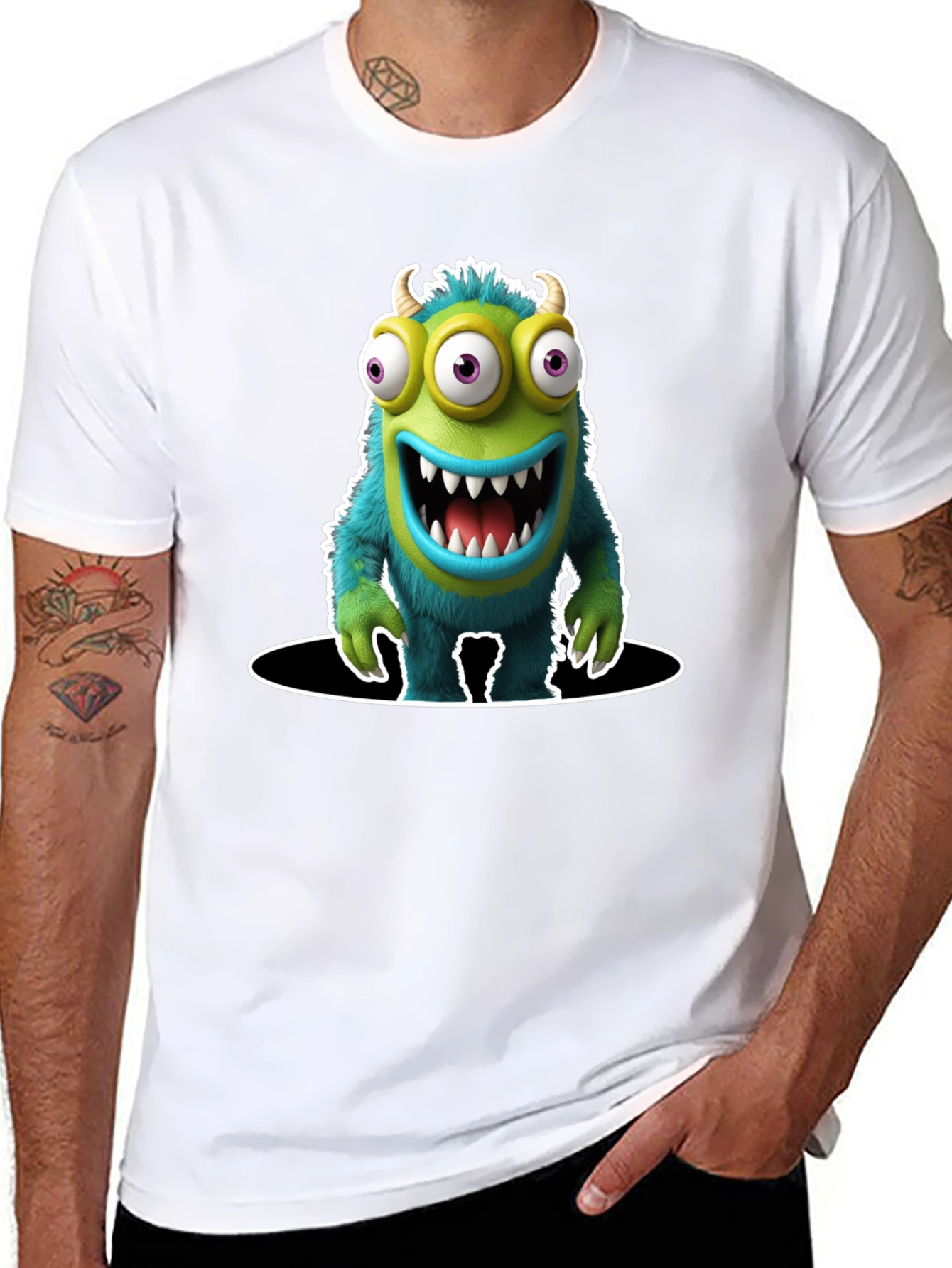 Monster Graphic T-Shirt - Quirky & Fun Design