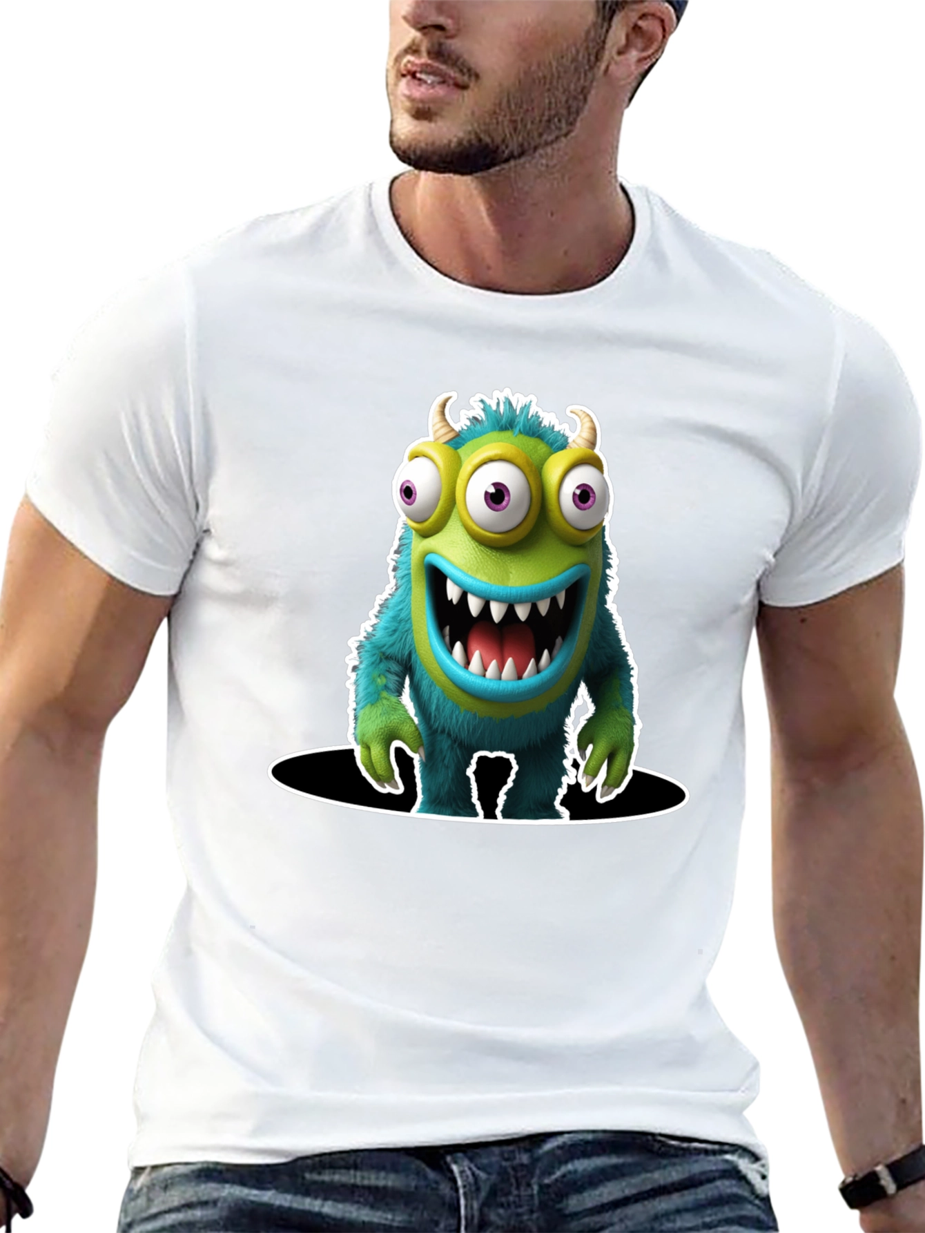 Monster Graphic T-Shirt - Quirky & Fun Design