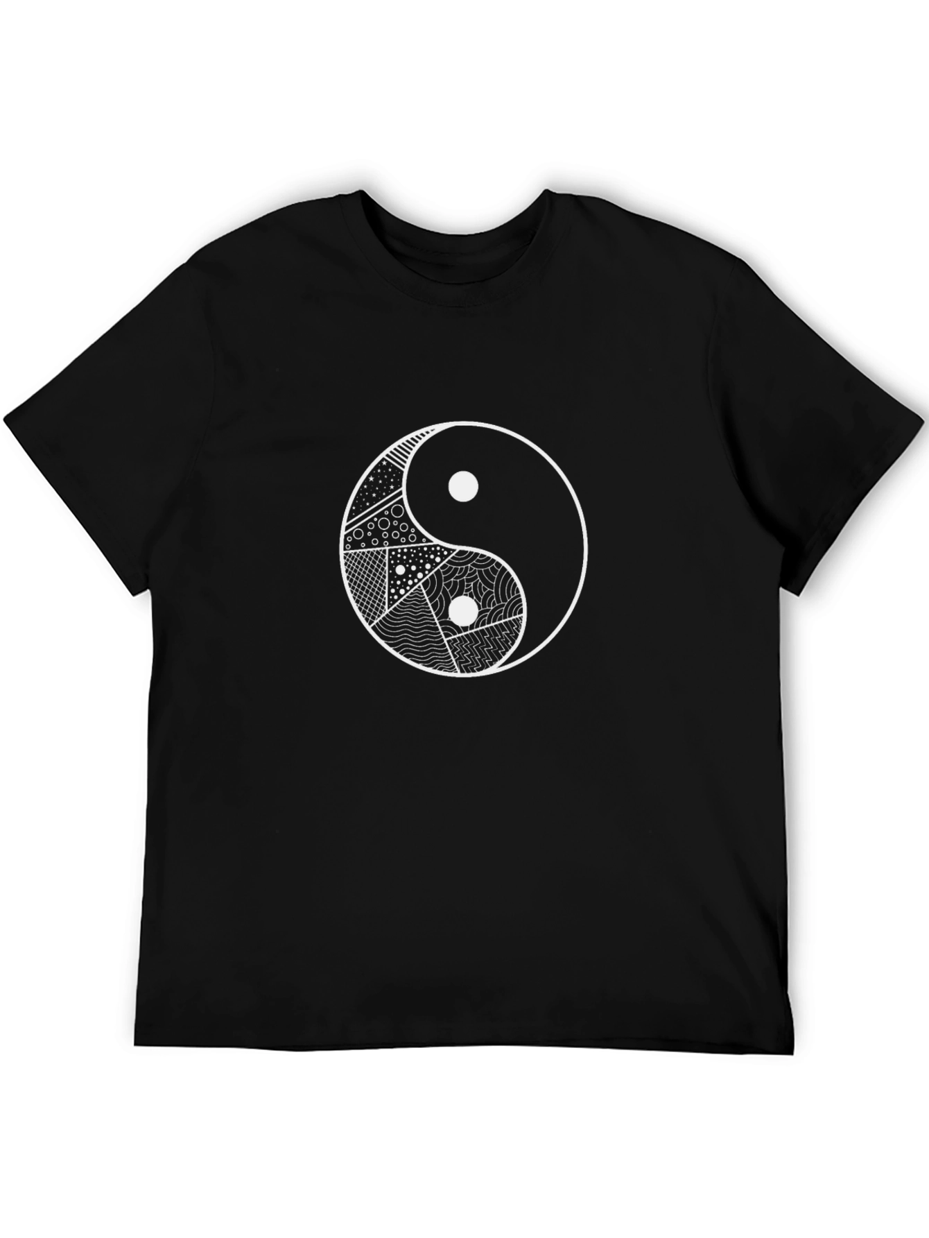 Yin Yang Graphic Tee - Black Cotton Blend