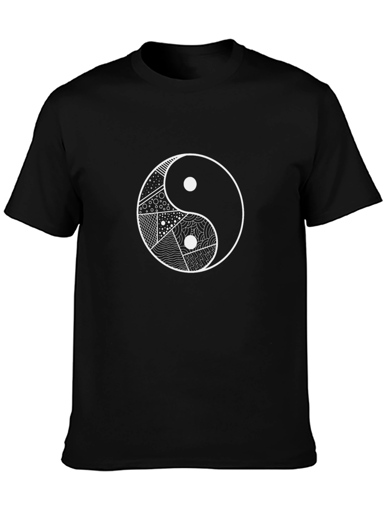 Yin Yang Graphic Tee - Black Cotton Blend