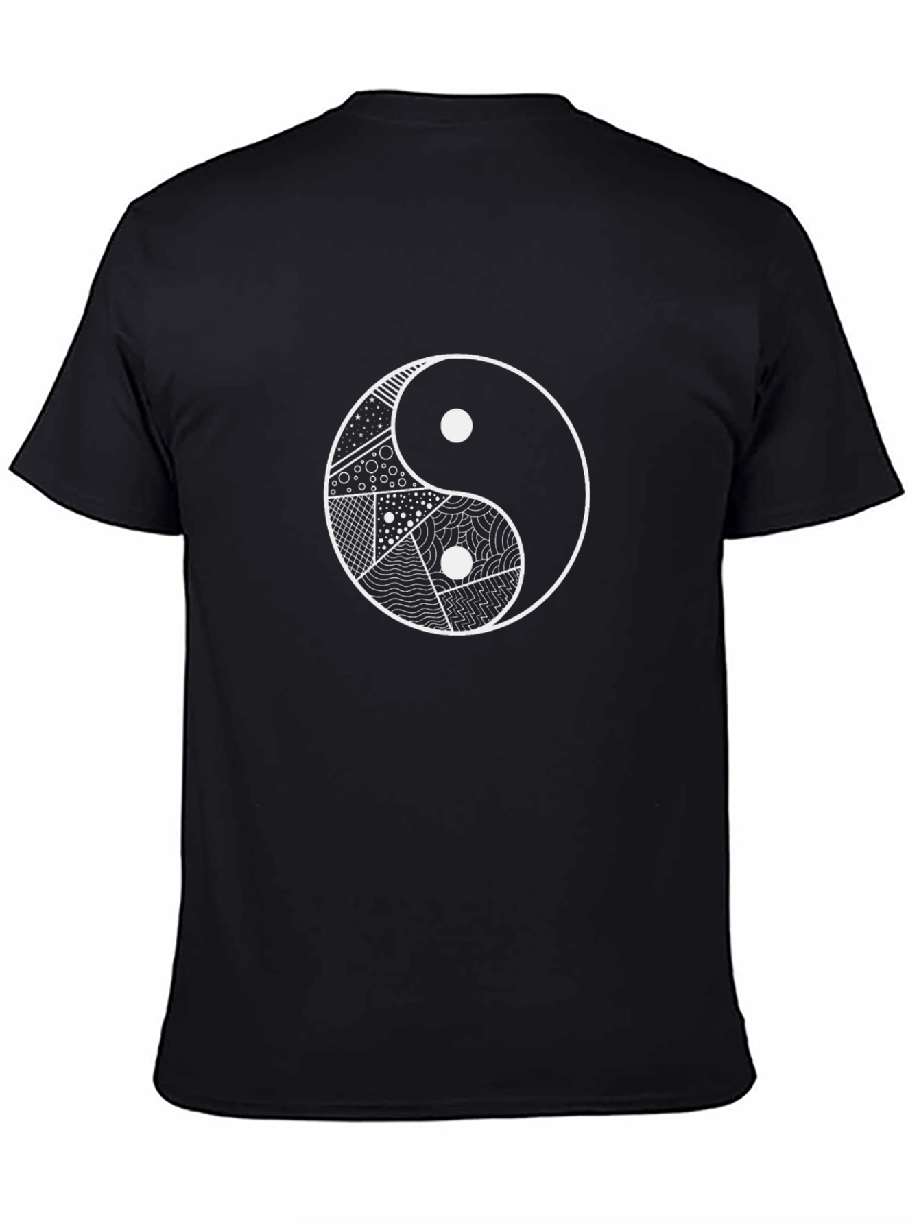 Yin Yang Graphic Tee - Black Cotton Blend