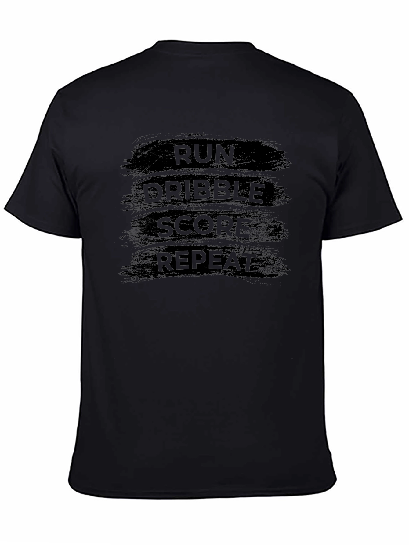 Run Dribble Score Repeat Black T-Shirt