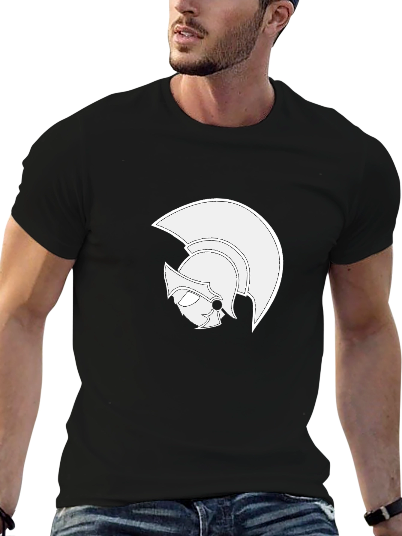 Trojan Helmet Graphic Tee - Classic Style