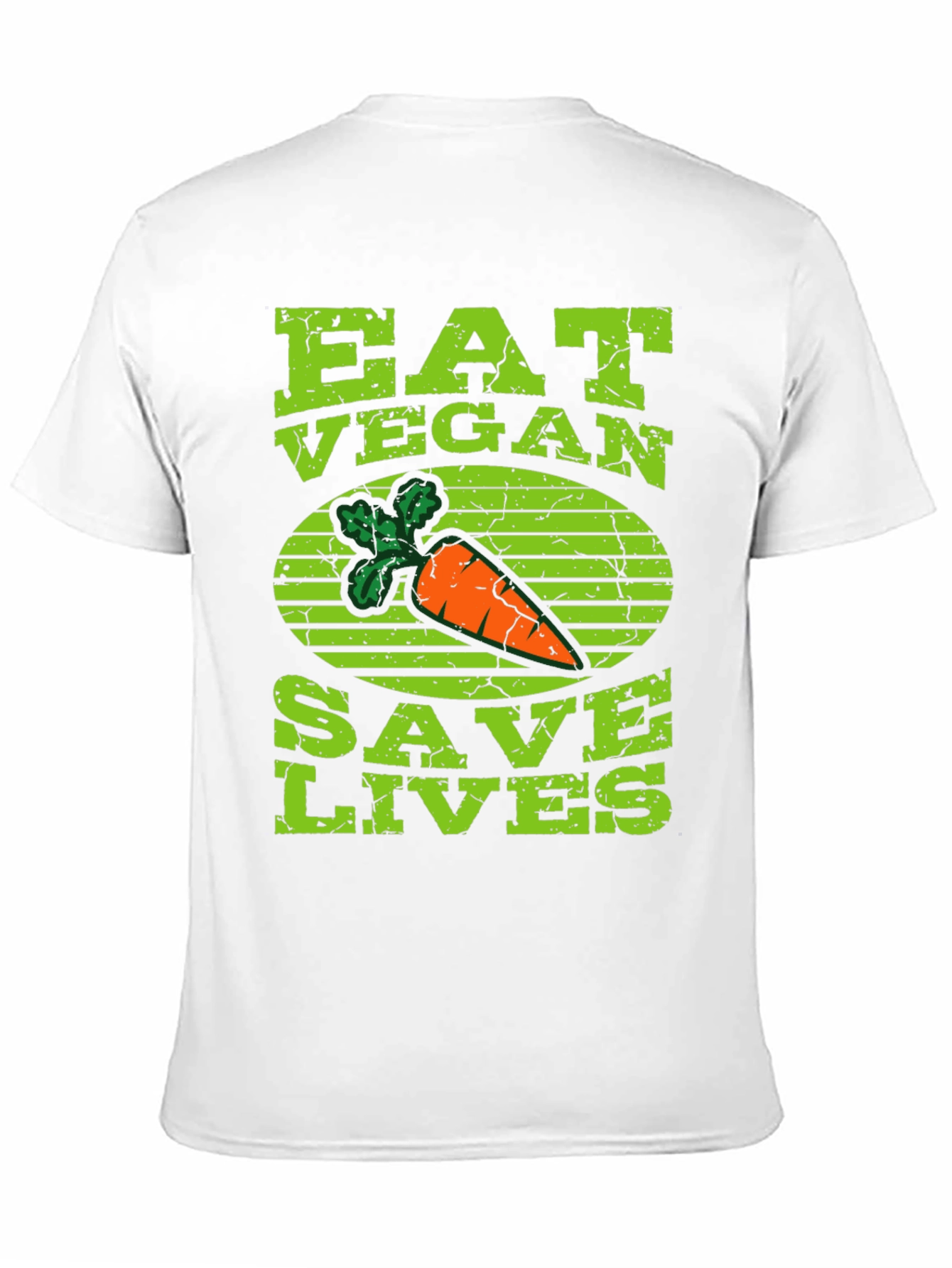 Eat Vegan Save Lives T-Shirt Carrot Graphic