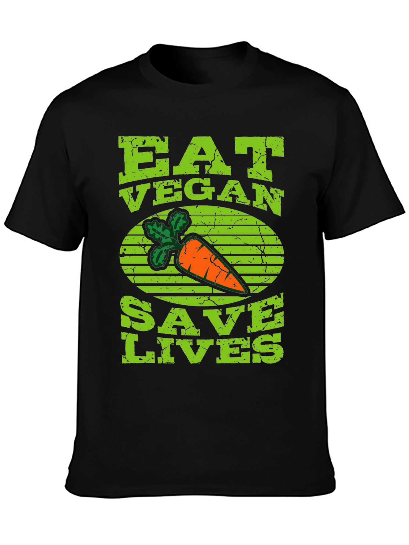 Eat Vegan Save Lives T-Shirt Carrot Graphic