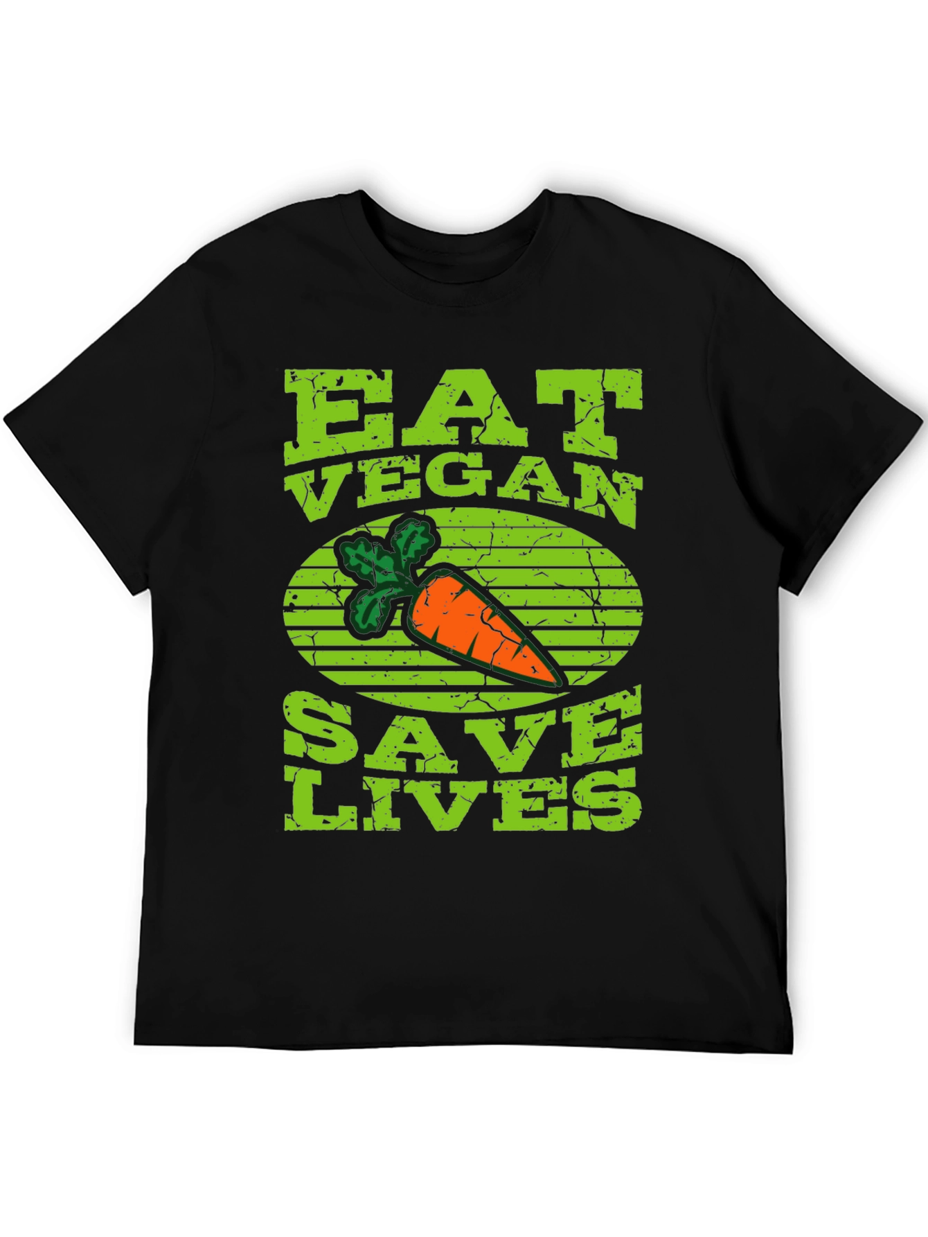 Eat Vegan Save Lives T-Shirt Carrot Graphic
