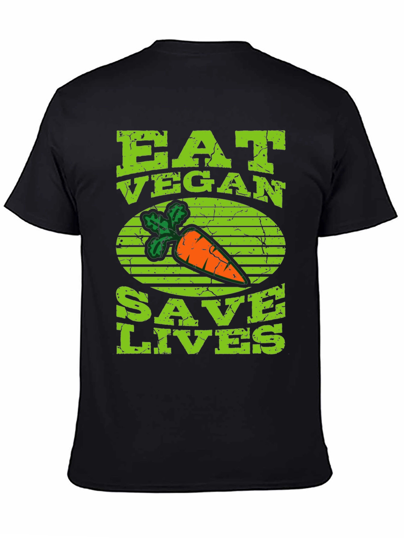 Eat Vegan Save Lives T-Shirt Carrot Graphic