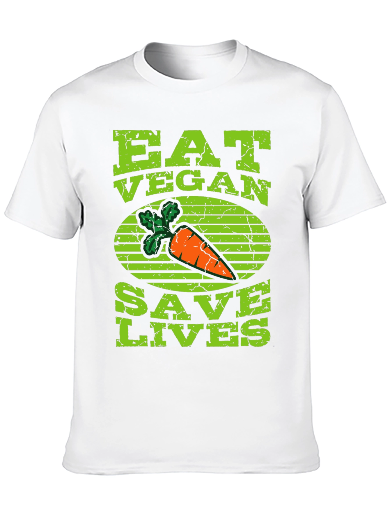 Eat Vegan Save Lives T-Shirt Carrot Graphic