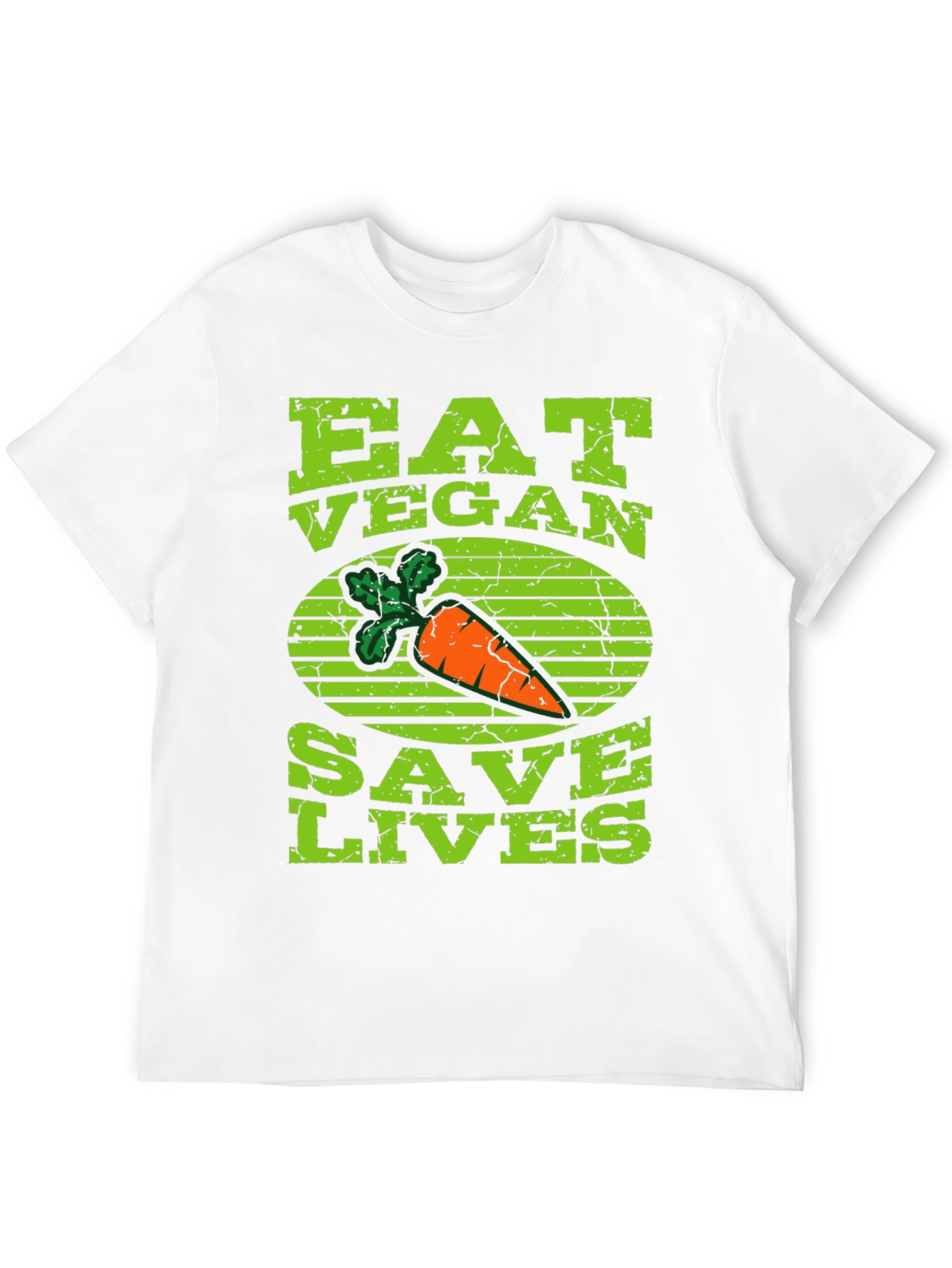 Eat Vegan Save Lives T-Shirt Carrot Graphic
