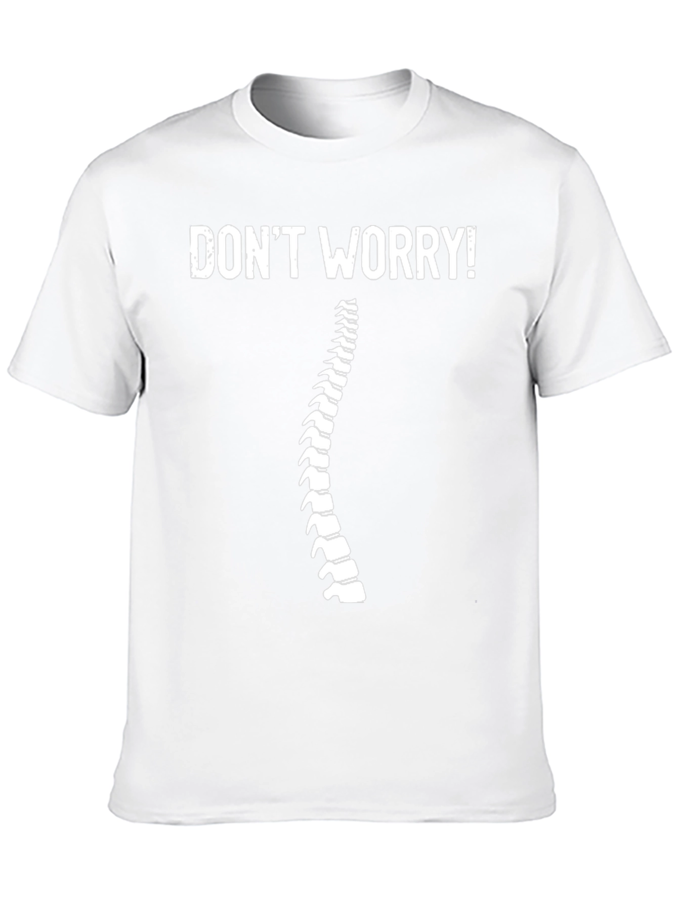 Dont Worry! Spine Graphic Black T-Shirt