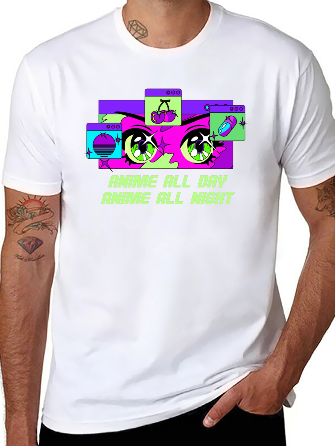 Anime All Day Graphic Tee