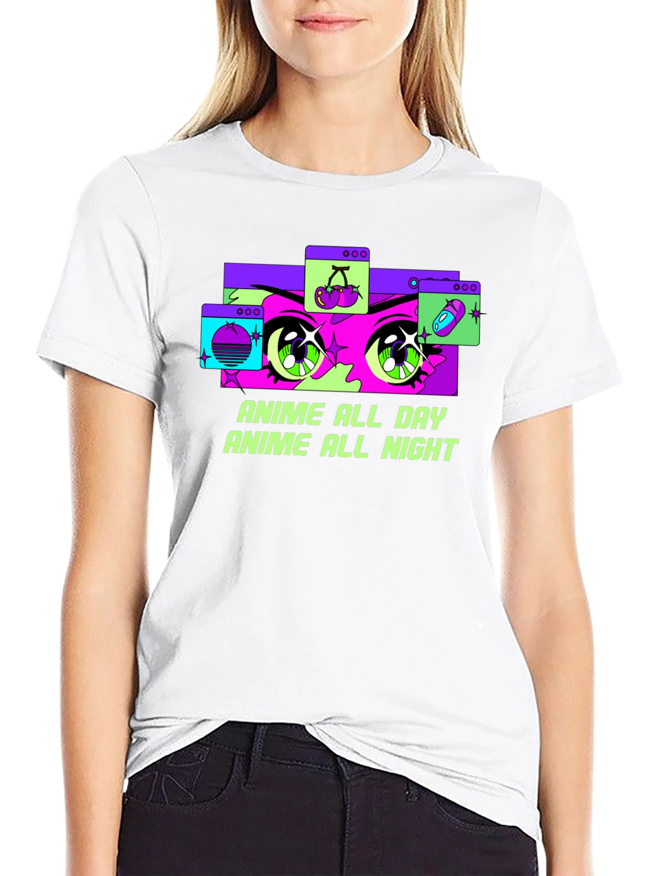 Anime All Day Graphic Tee