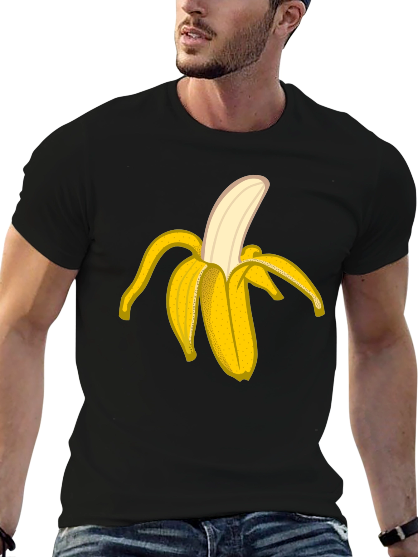 Banana Graphic Black T-Shirt - Fruit Lover Tee
