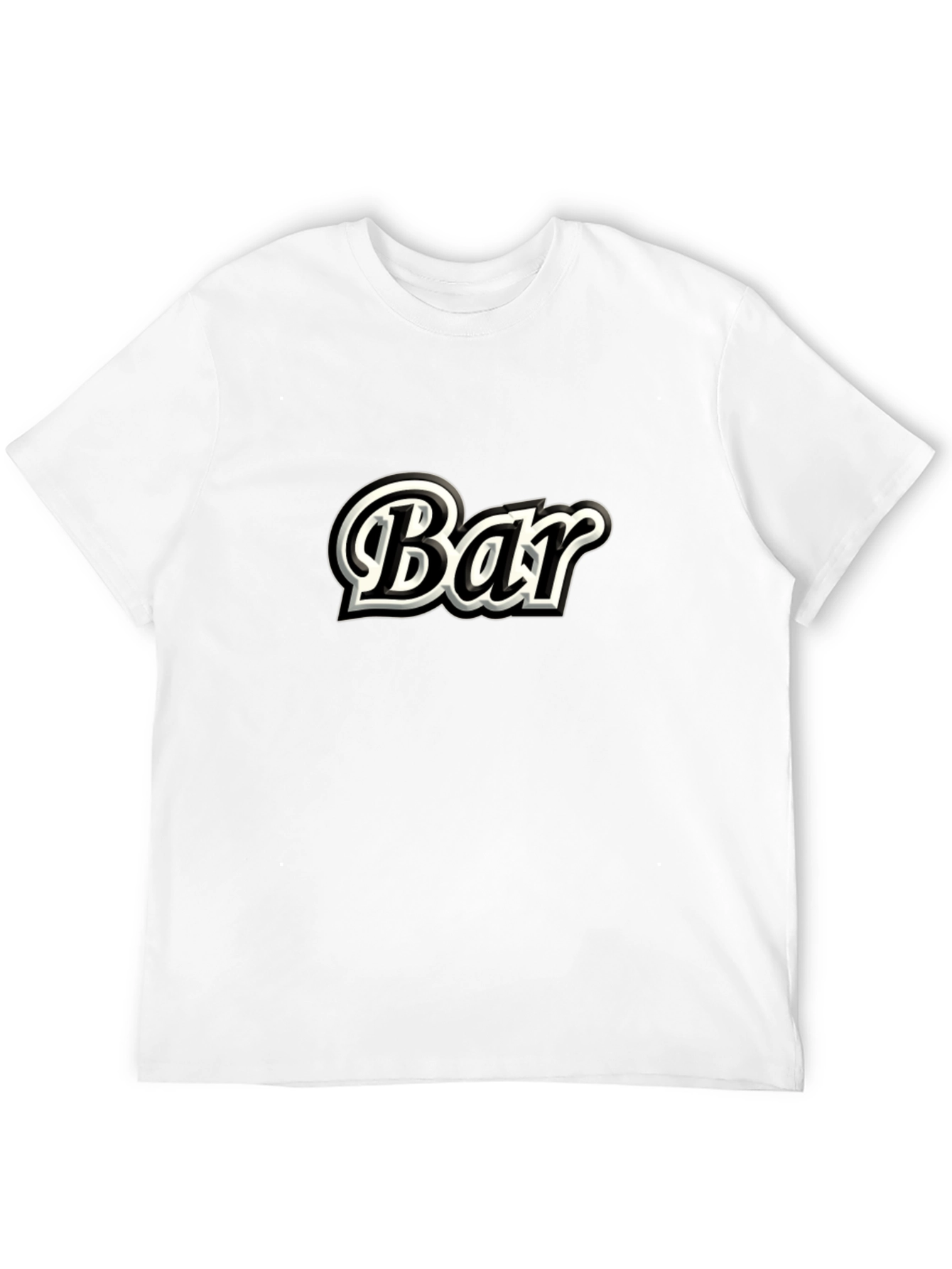 Stylish Black Bar Graphic T-Shirt for Men